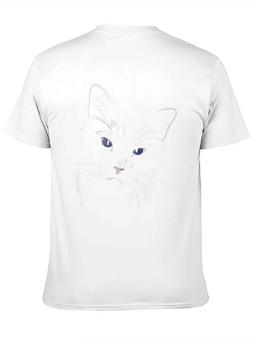 "Puff" Jamie's Hand-Drawn Cat Collection Classic Cotton Tee – Unisex Comfort For Any Season