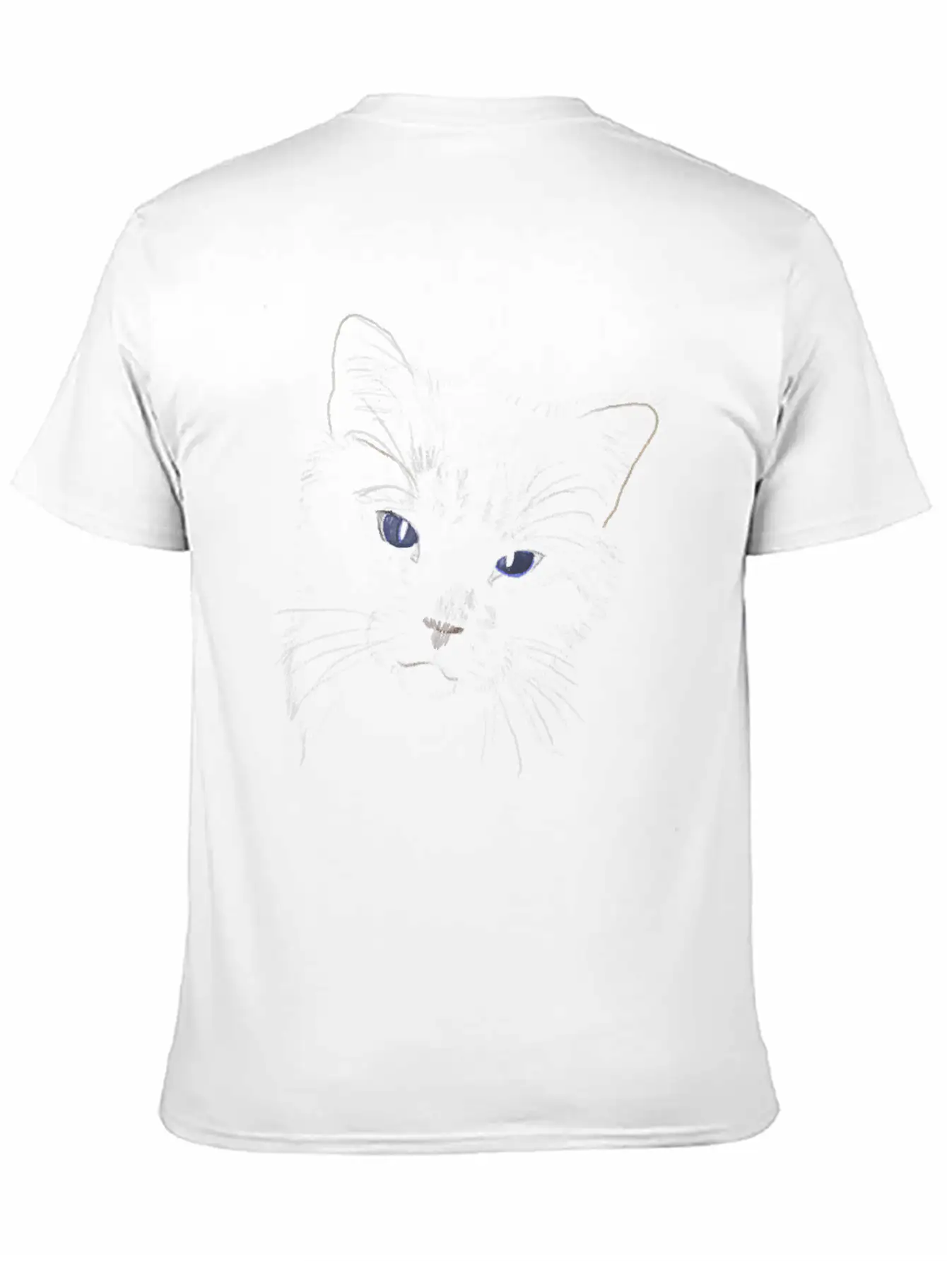 "Puff" Jamie's Hand-Drawn Cat Collection Classic Cotton Tee – Unisex Comfort For Any Season