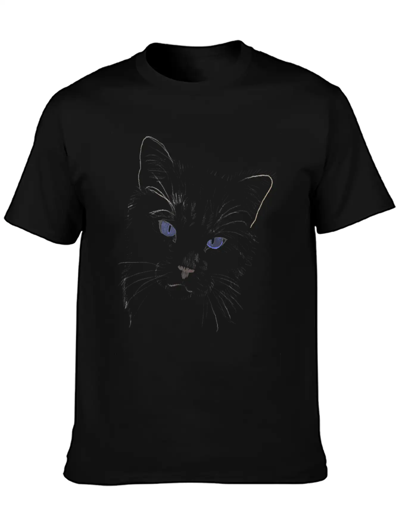 "Puff" Jamie's Hand-Drawn Cat Collection Classic Cotton Tee – Unisex Comfort For Any Season
