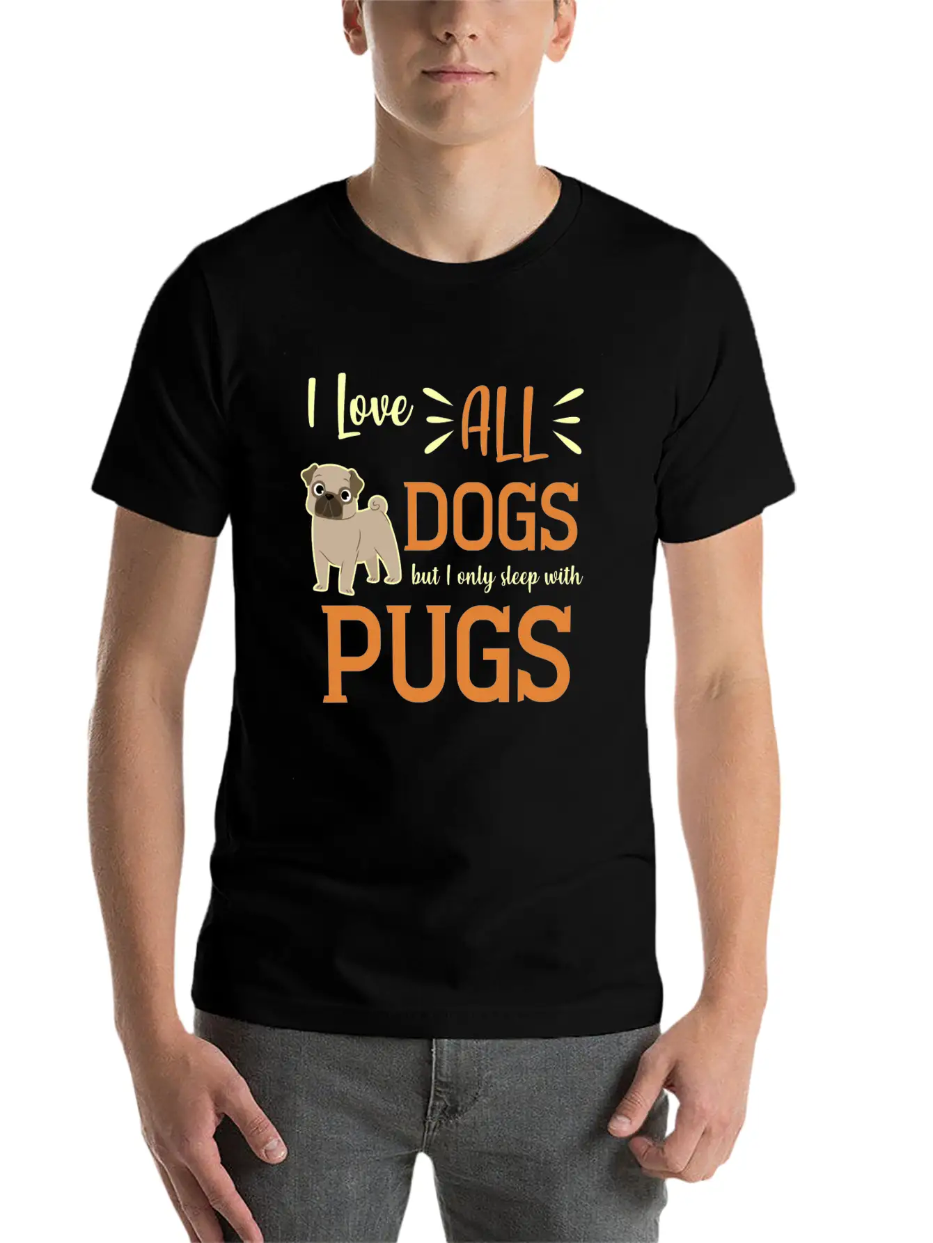 Pug Dog Pet Stuffed Animal Bark Pug Life Basic Graphic T-Shirt – Daily Comfort In Soft Cotton