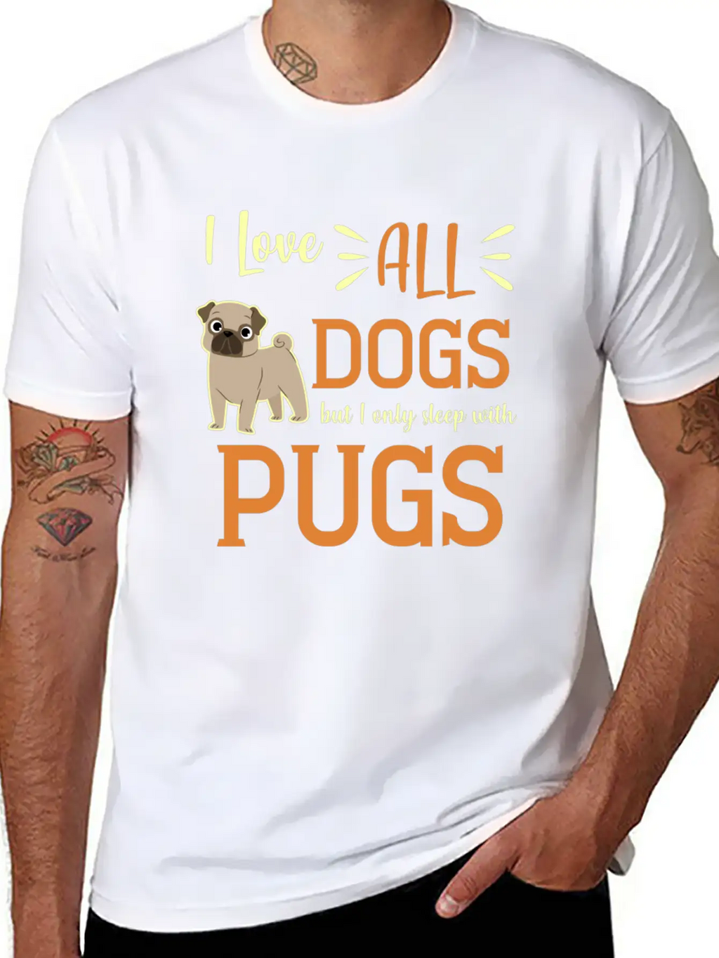 Pug Dog Pet Stuffed Animal Bark Pug Life Basic Graphic T-Shirt – Daily Comfort In Soft Cotton
