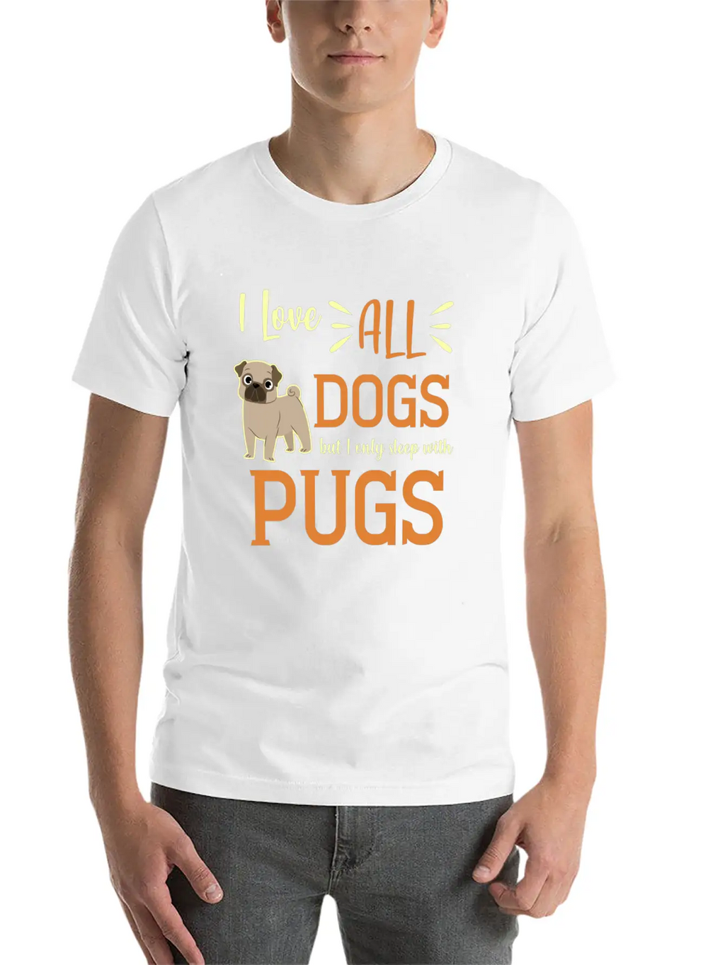 Pug Dog Pet Stuffed Animal Bark Pug Life Basic Graphic T-Shirt – Daily Comfort In Soft Cotton