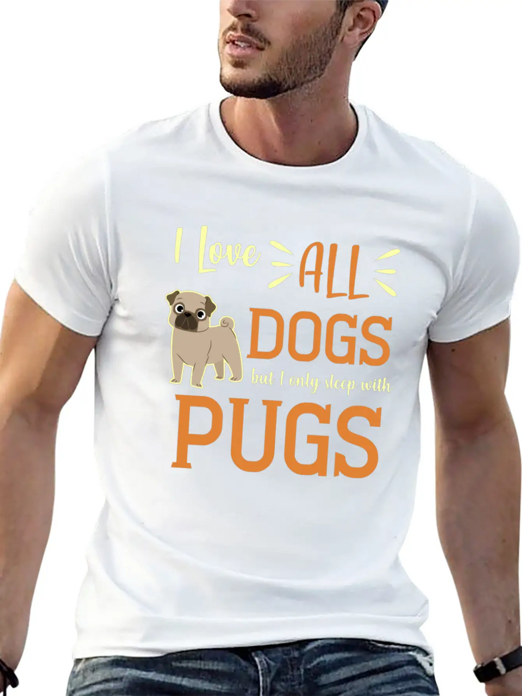 Pug Dog Pet Stuffed Animal Bark Pug Life Basic Graphic T-Shirt – Daily Comfort In Soft Cotton