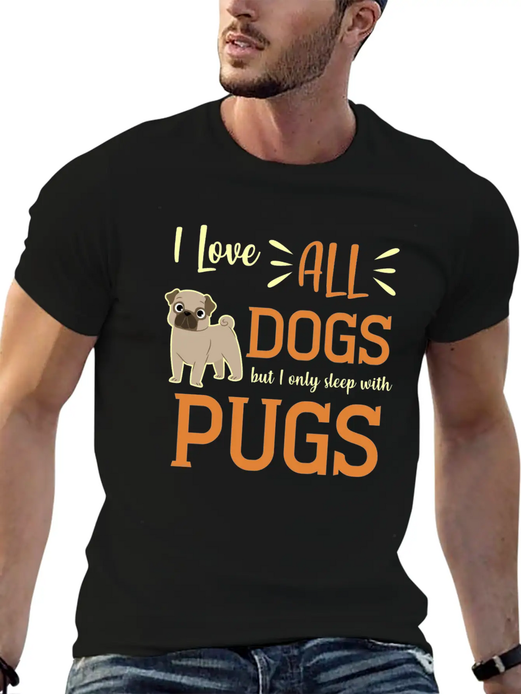 Pug Dog Pet Stuffed Animal Bark Pug Life Basic Graphic T-Shirt – Daily Comfort In Soft Cotton