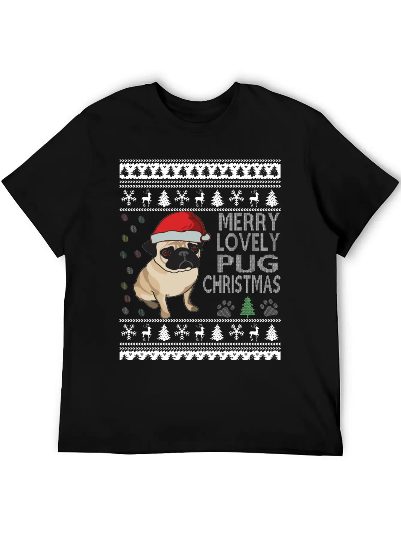 Pug Ugly Christmas Sweater Timeless Short Sleeve Tee – Comfy And Minimalist Design