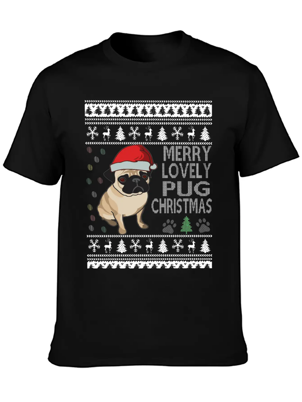 Pug Ugly Christmas Sweater Timeless Short Sleeve Tee – Comfy And Minimalist Design