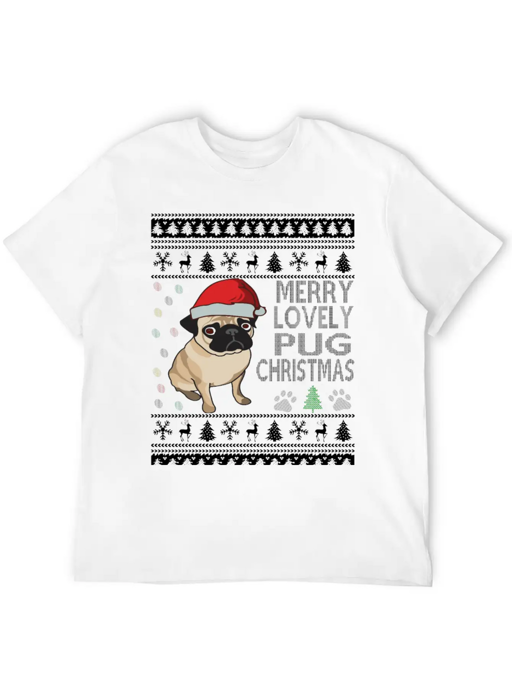 Pug Ugly Christmas Sweater Timeless Short Sleeve Tee – Comfy And Minimalist Design