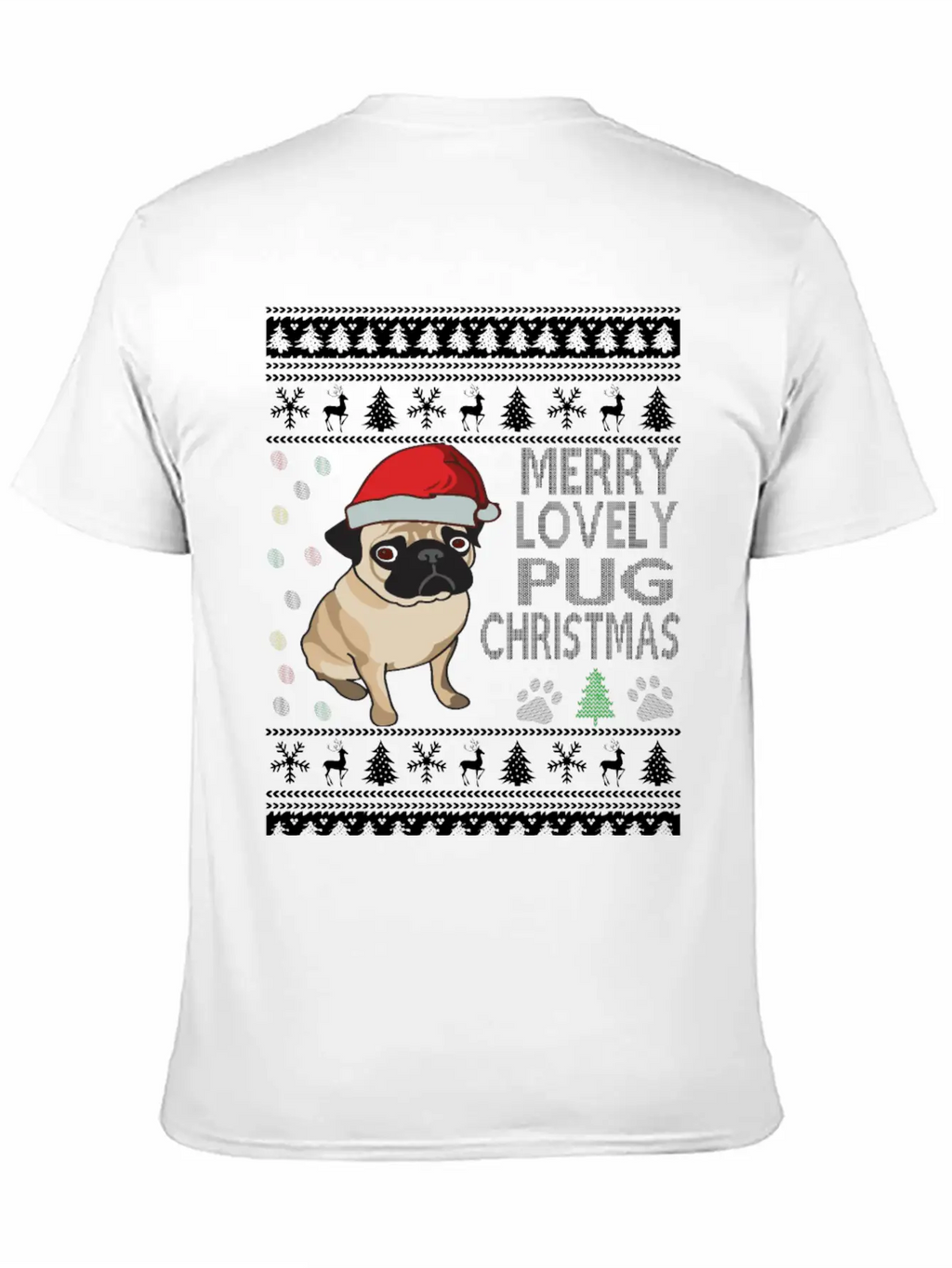 Pug Ugly Christmas Sweater Timeless Short Sleeve Tee – Comfy And Minimalist Design