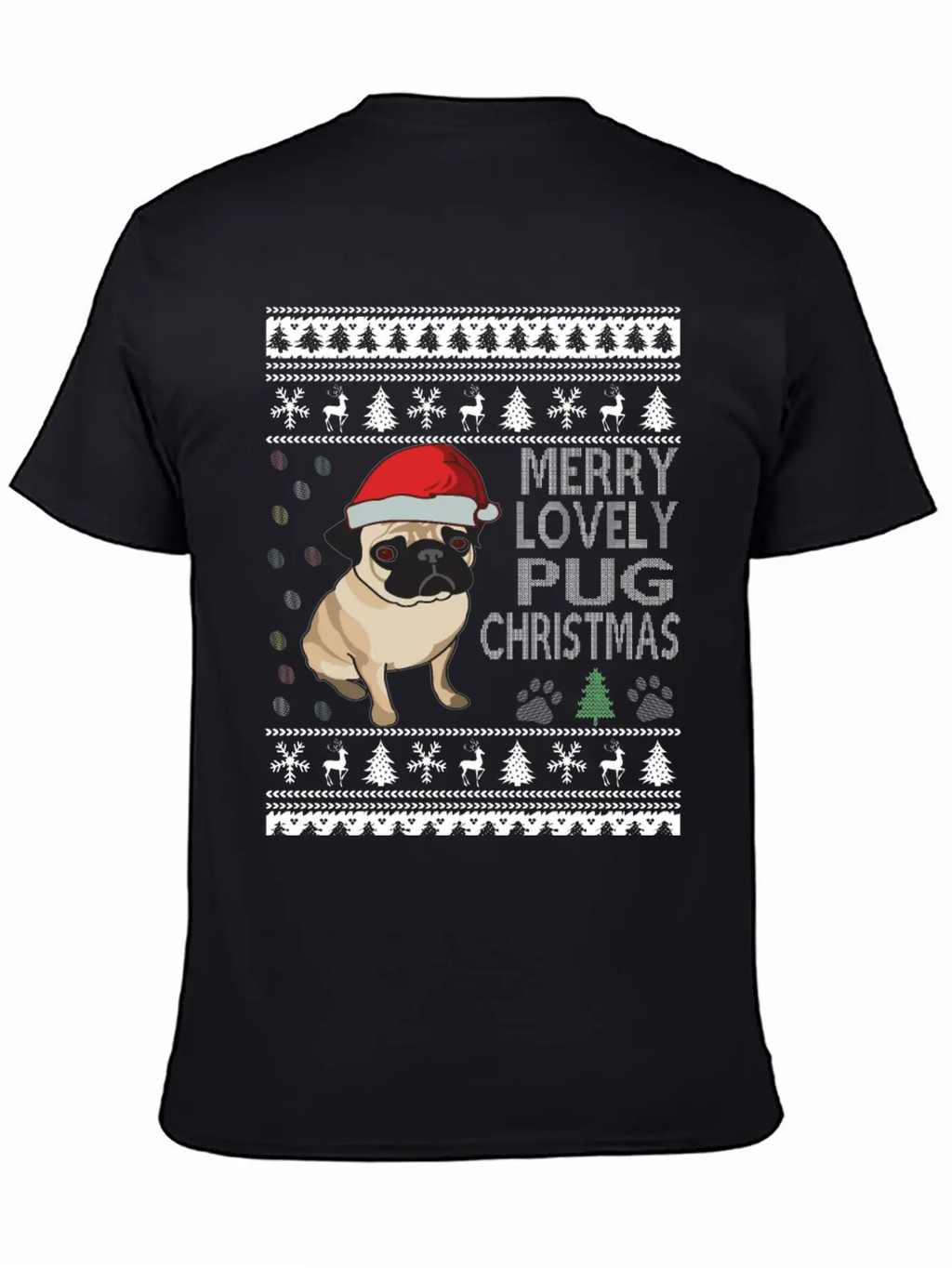 Pug Ugly Christmas Sweater Timeless Short Sleeve Tee – Comfy And Minimalist Design