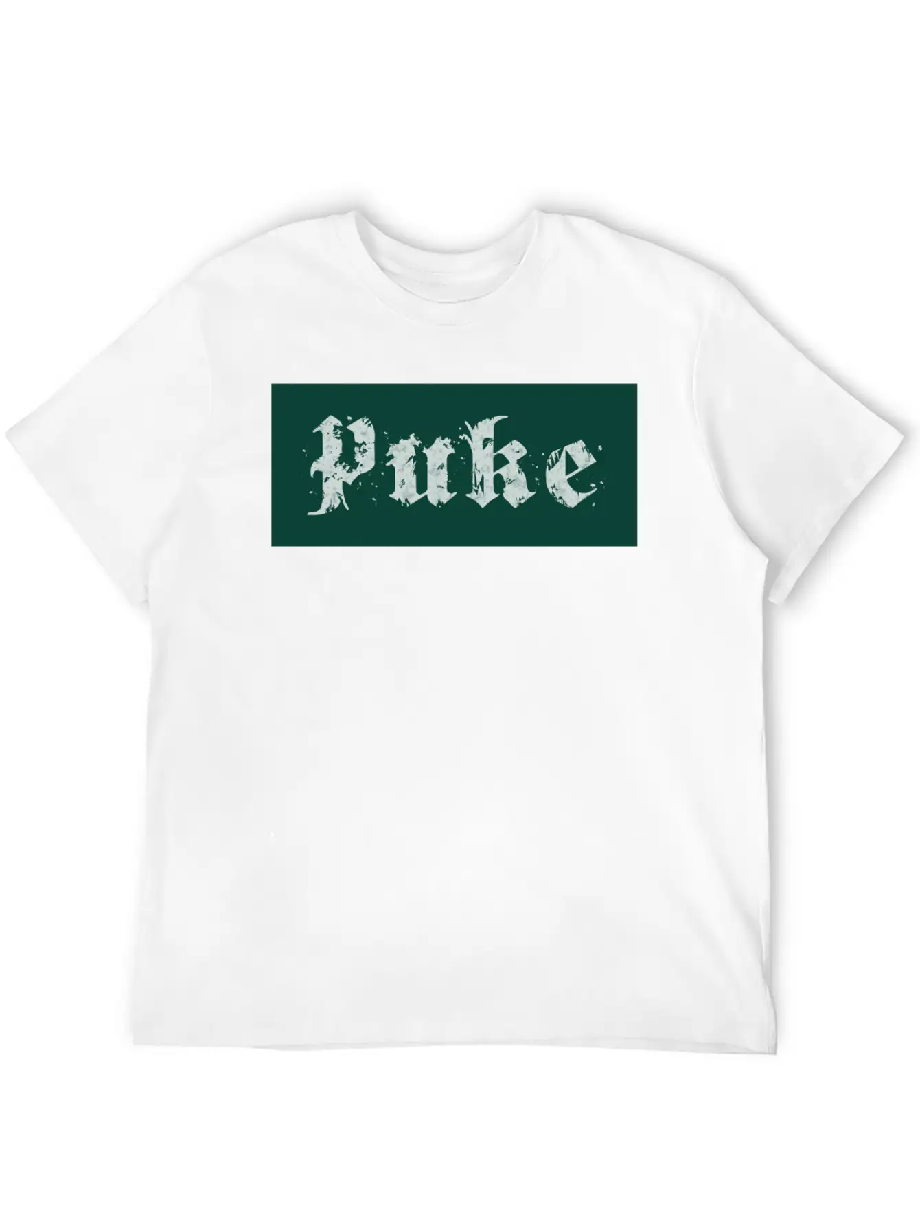 Puke Gothic Vintage (Dark Green & White) Classic Cotton Tee – Unisex Comfort For Any Season