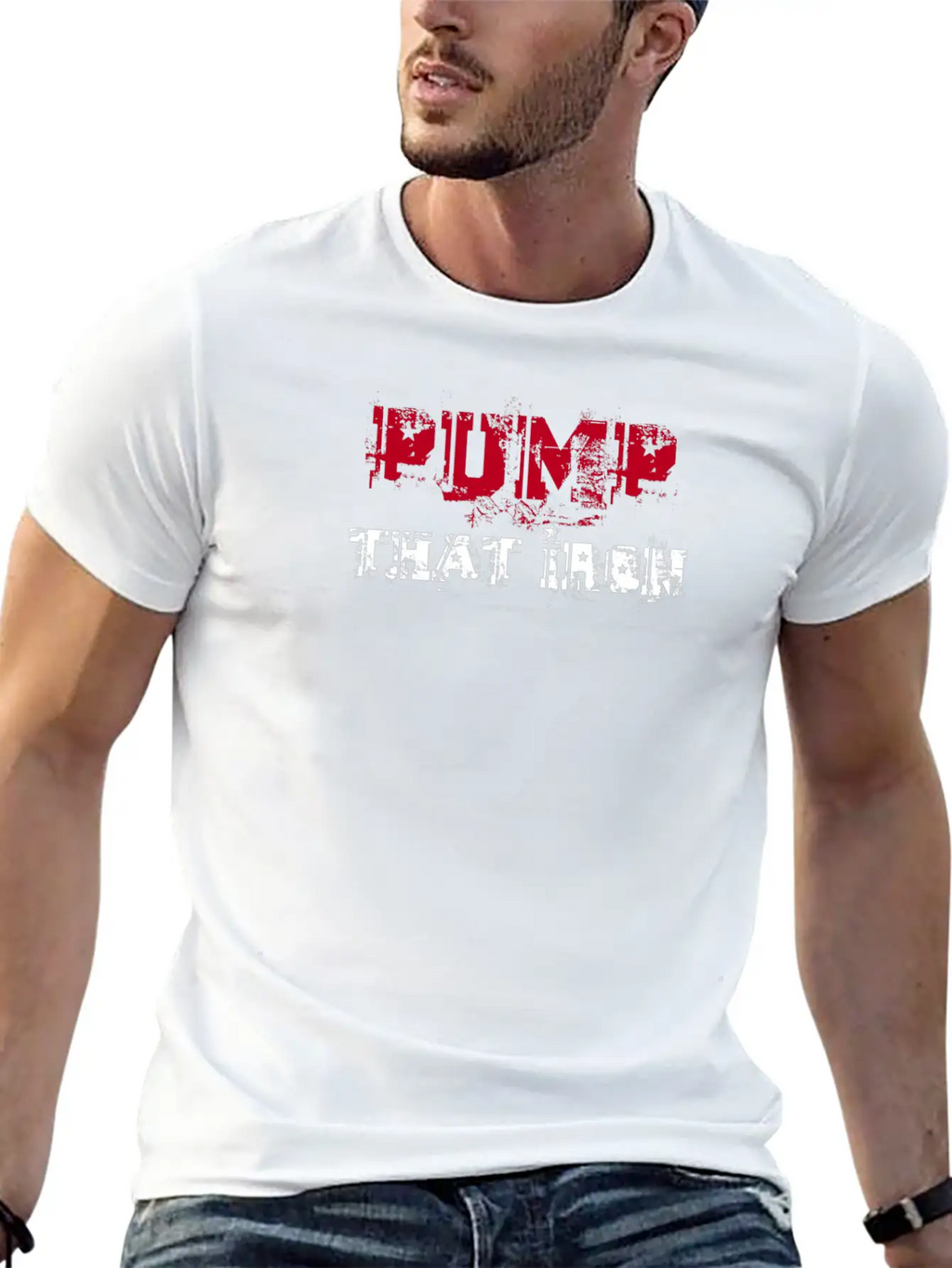 PUMP THAT IRON Breathable Graphic T-Shirt – Perfect For Casual Days