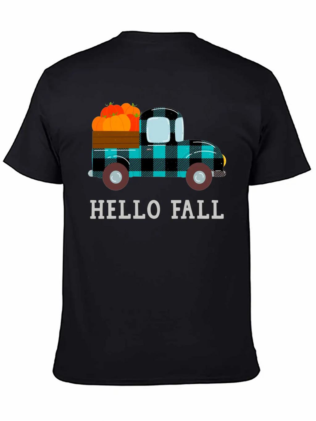 Pumpkin Truck Hello Fall Breathable Soft Cotton T-Shirt – Timeless Casual Look