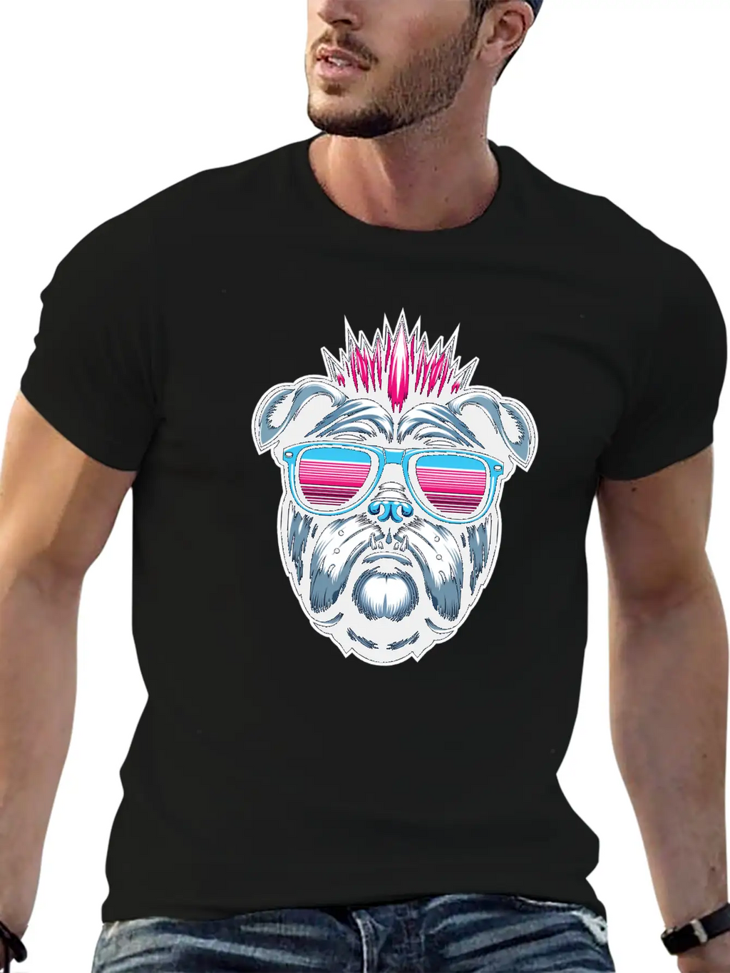 Punk Bulldog 1 Unisex Casual T-Shirt – Clean Design For Daily Comfort