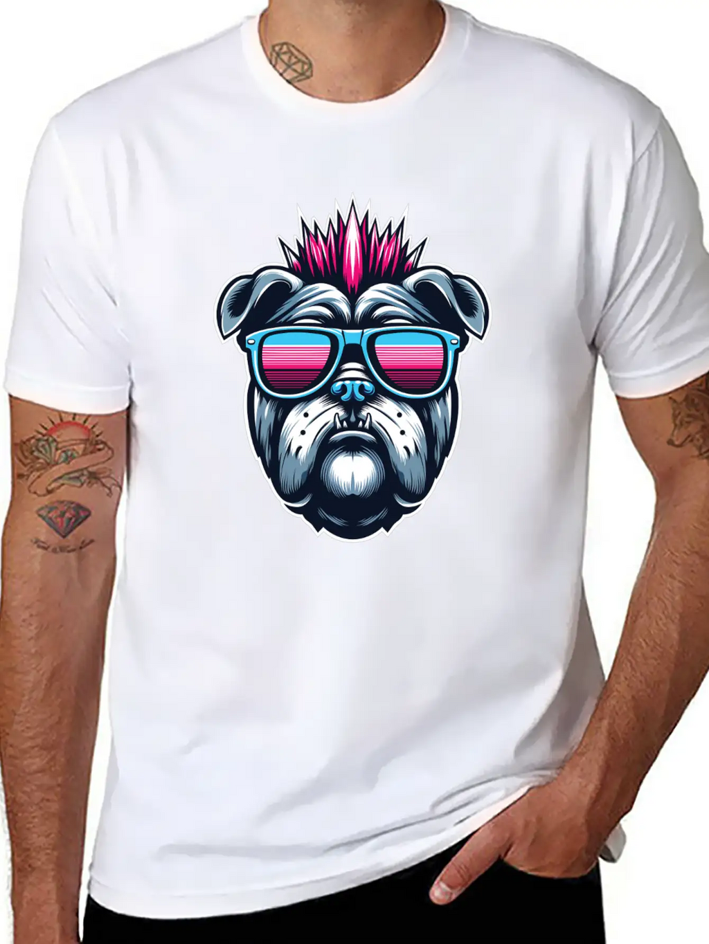 Punk Bulldog 1 Unisex Casual T-Shirt – Clean Design For Daily Comfort