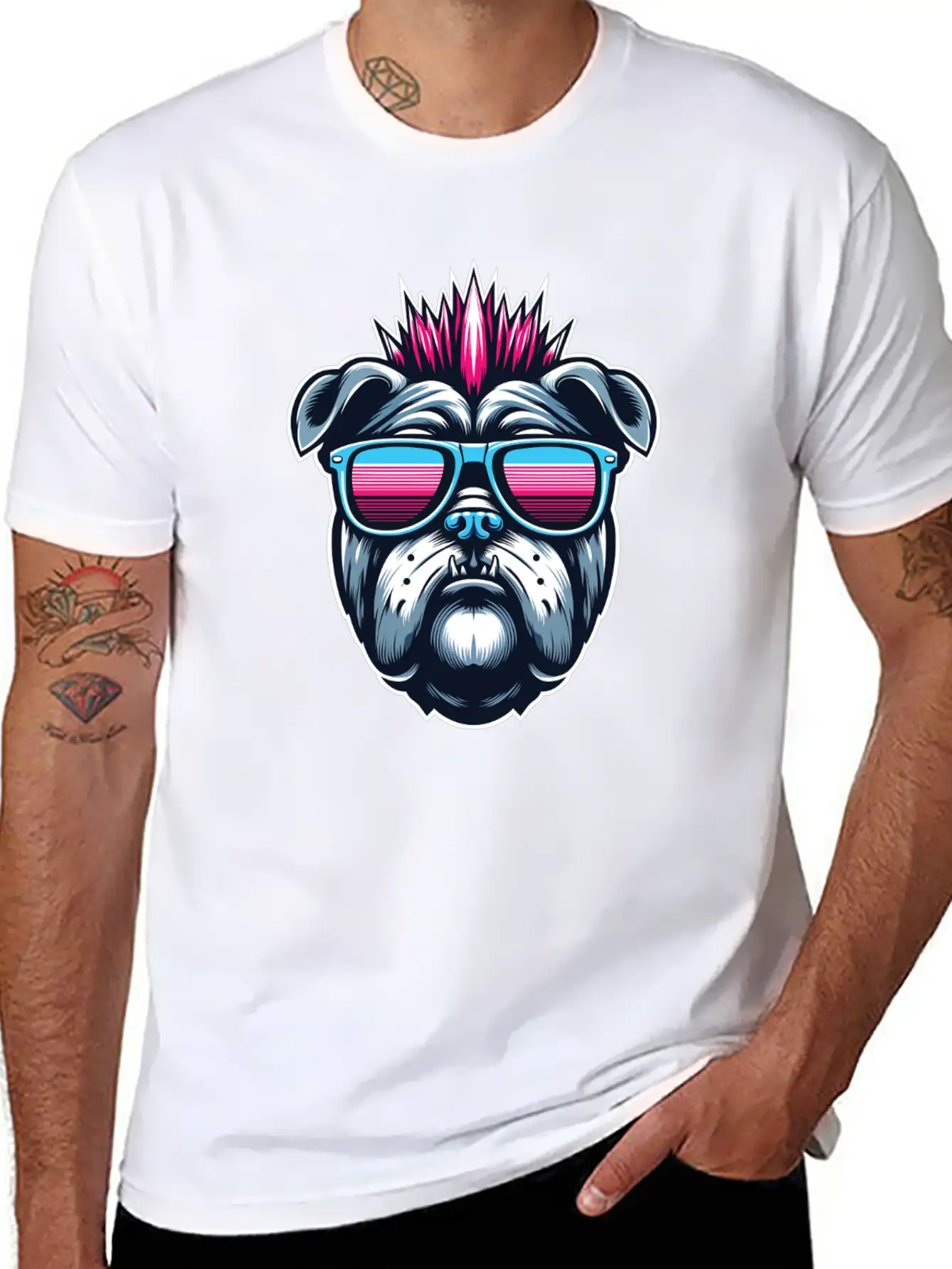Punk Bulldog 1 Unisex Casual T-Shirt – Clean Design For Daily Comfort