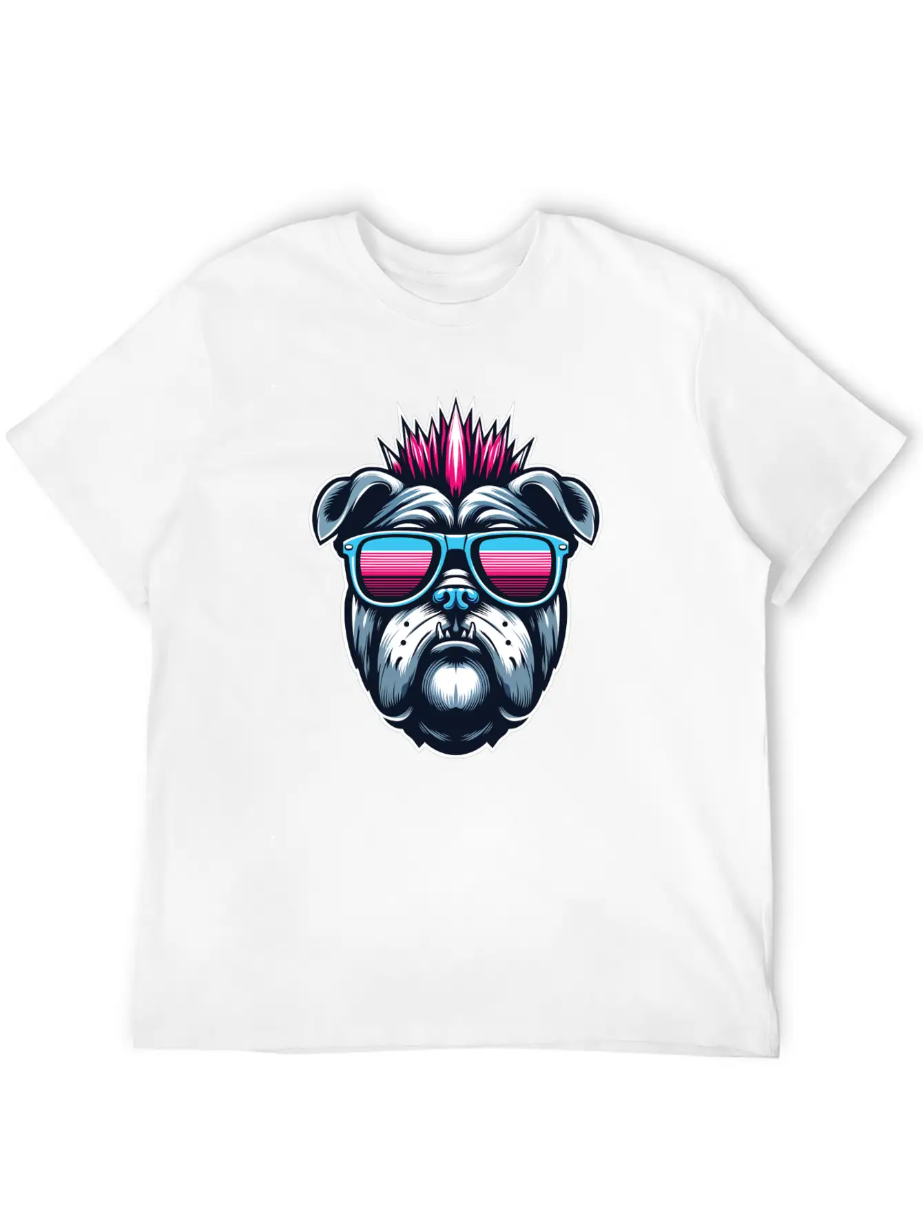 Punk Bulldog 1 Unisex Casual T-Shirt – Clean Design For Daily Comfort