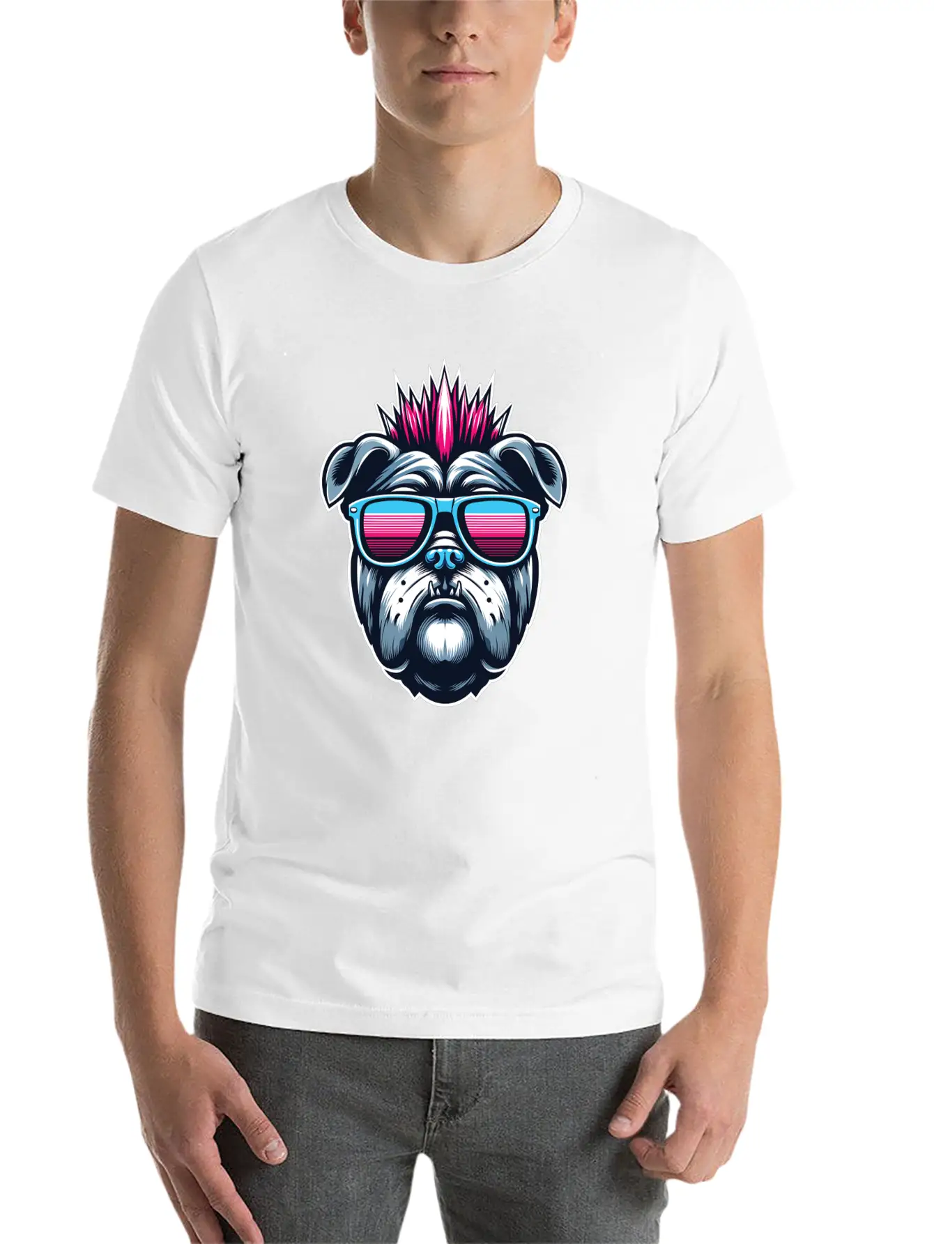 Punk Bulldog 1 Unisex Casual T-Shirt – Clean Design For Daily Comfort