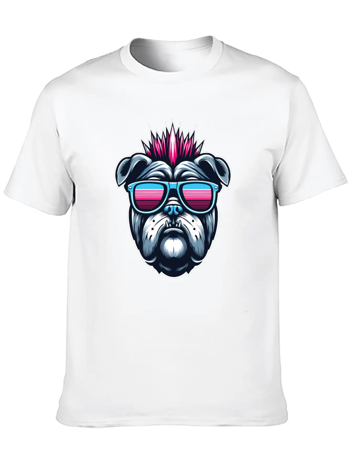Punk Bulldog 1 Unisex Casual T-Shirt – Clean Design For Daily Comfort