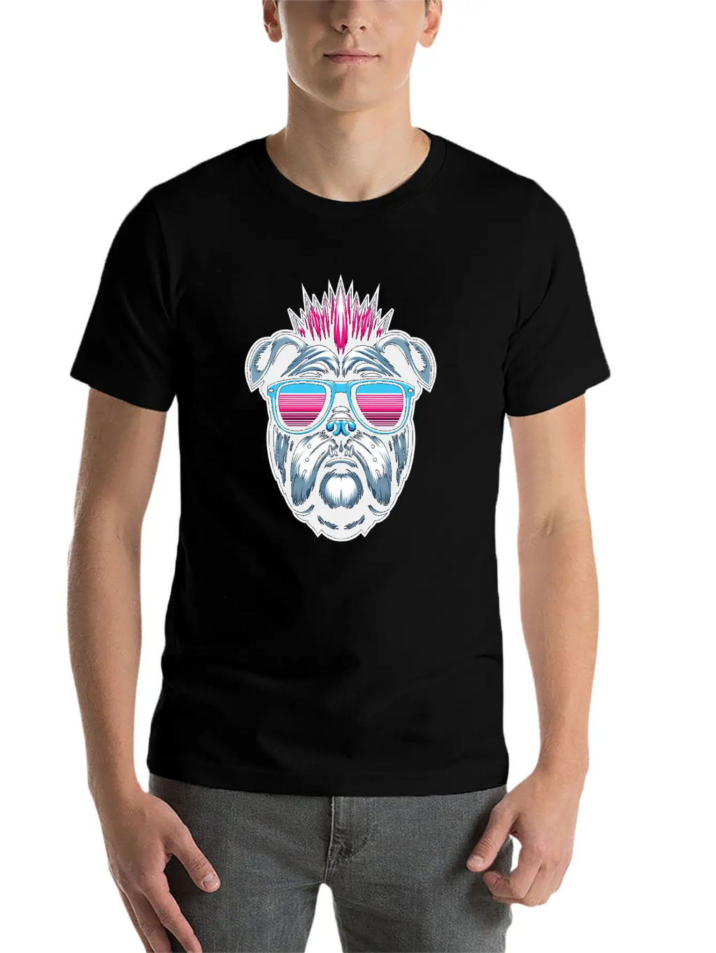 Punk Bulldog 1 Unisex Casual T-Shirt – Clean Design For Daily Comfort