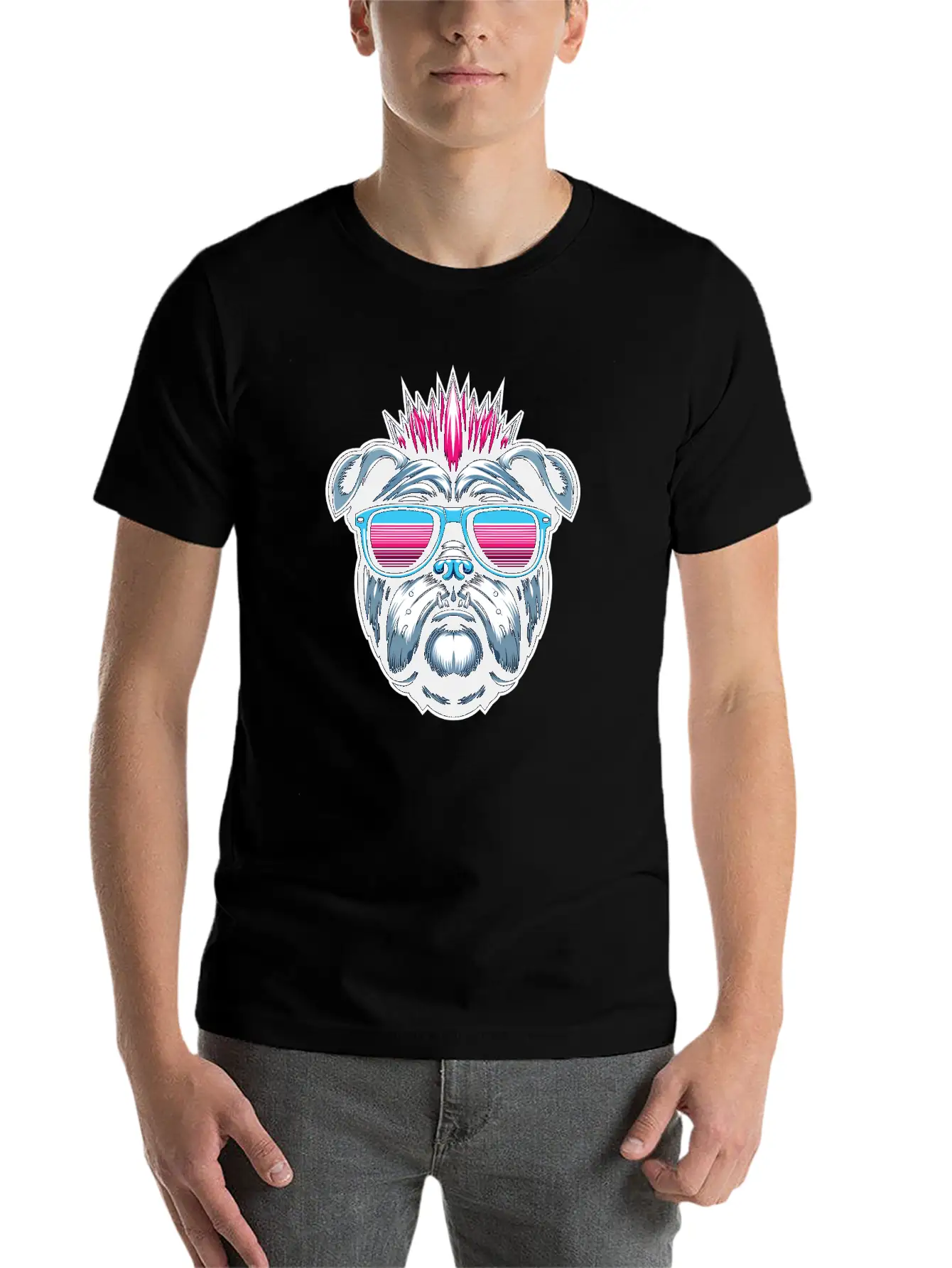 Punk Bulldog 1 Unisex Casual T-Shirt – Clean Design For Daily Comfort