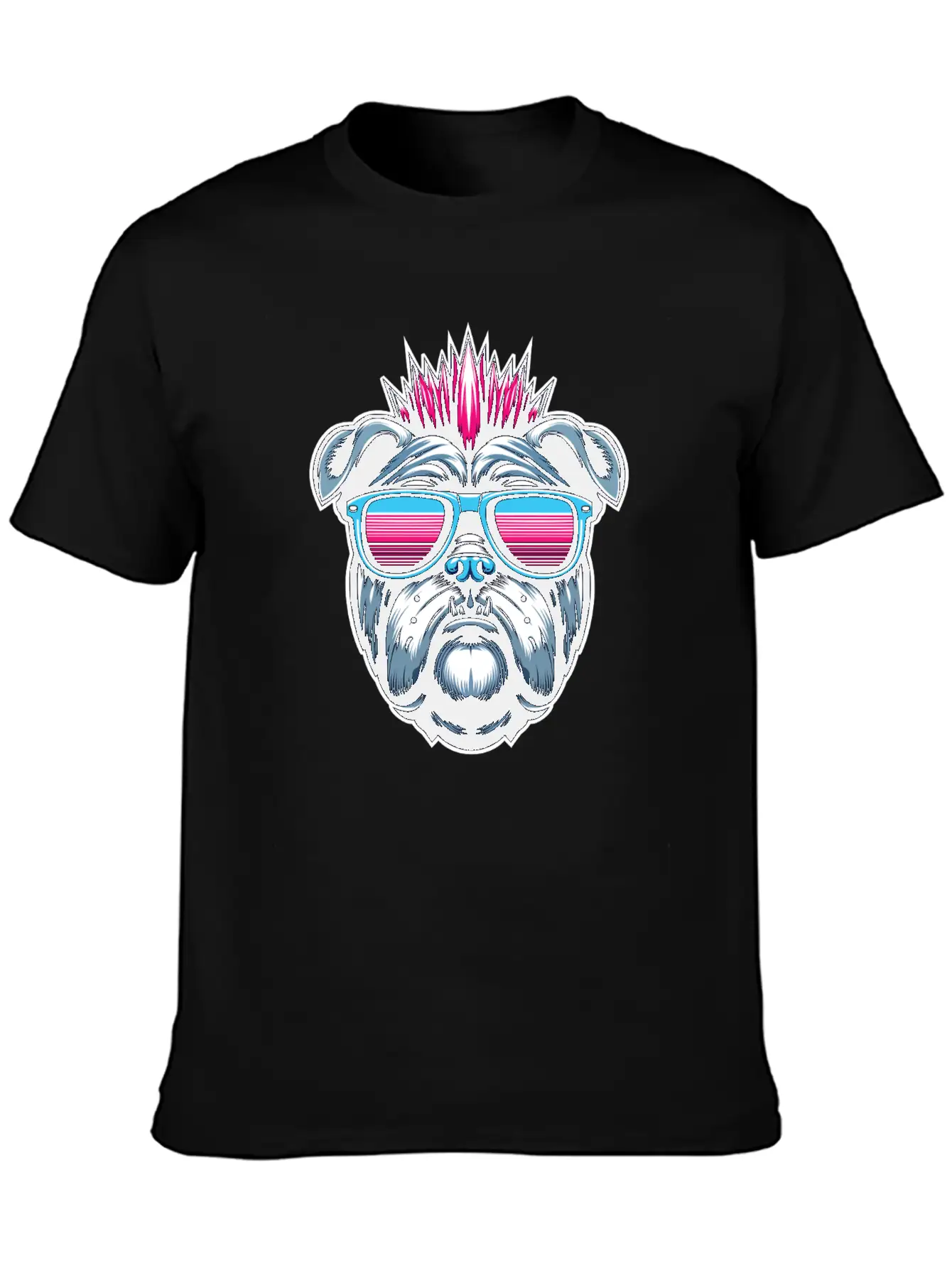 Punk Bulldog 1 Unisex Casual T-Shirt – Clean Design For Daily Comfort