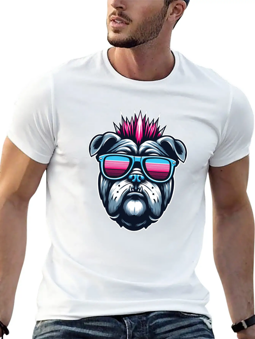 Punk Bulldog 1 Unisex Casual T-Shirt – Clean Design For Daily Comfort