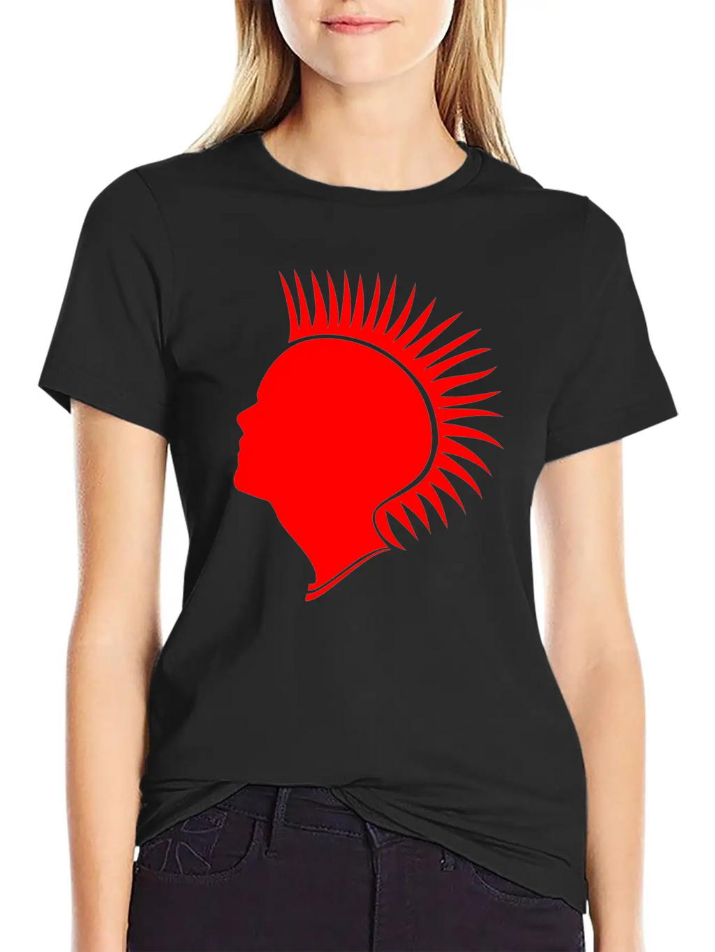 Punk Head - Red Unisex Casual T-Shirt – Clean Design For Daily Comfort