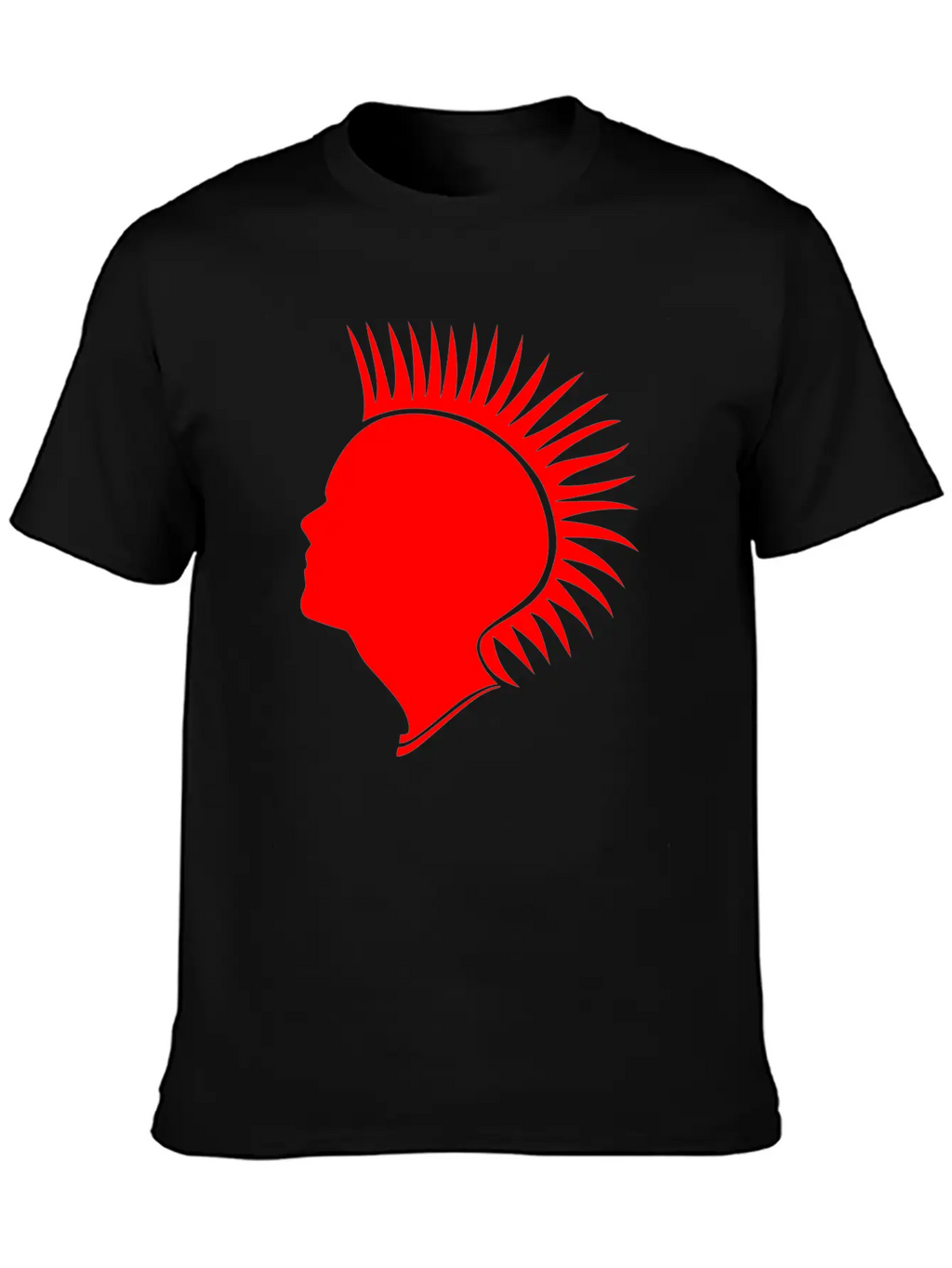 Punk Head - Red Unisex Casual T-Shirt – Clean Design For Daily Comfort