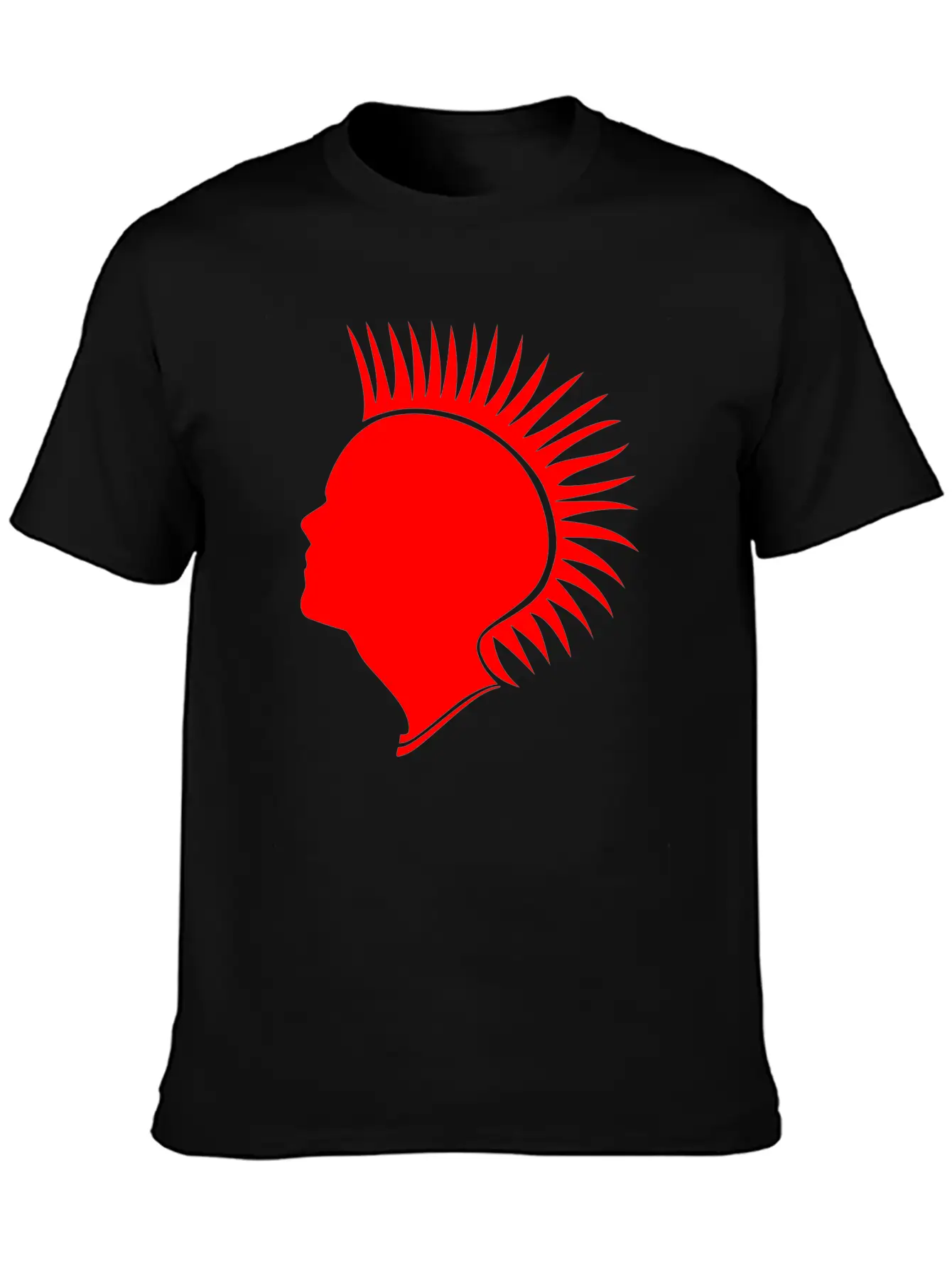Punk Head - Red Unisex Casual T-Shirt – Clean Design For Daily Comfort
