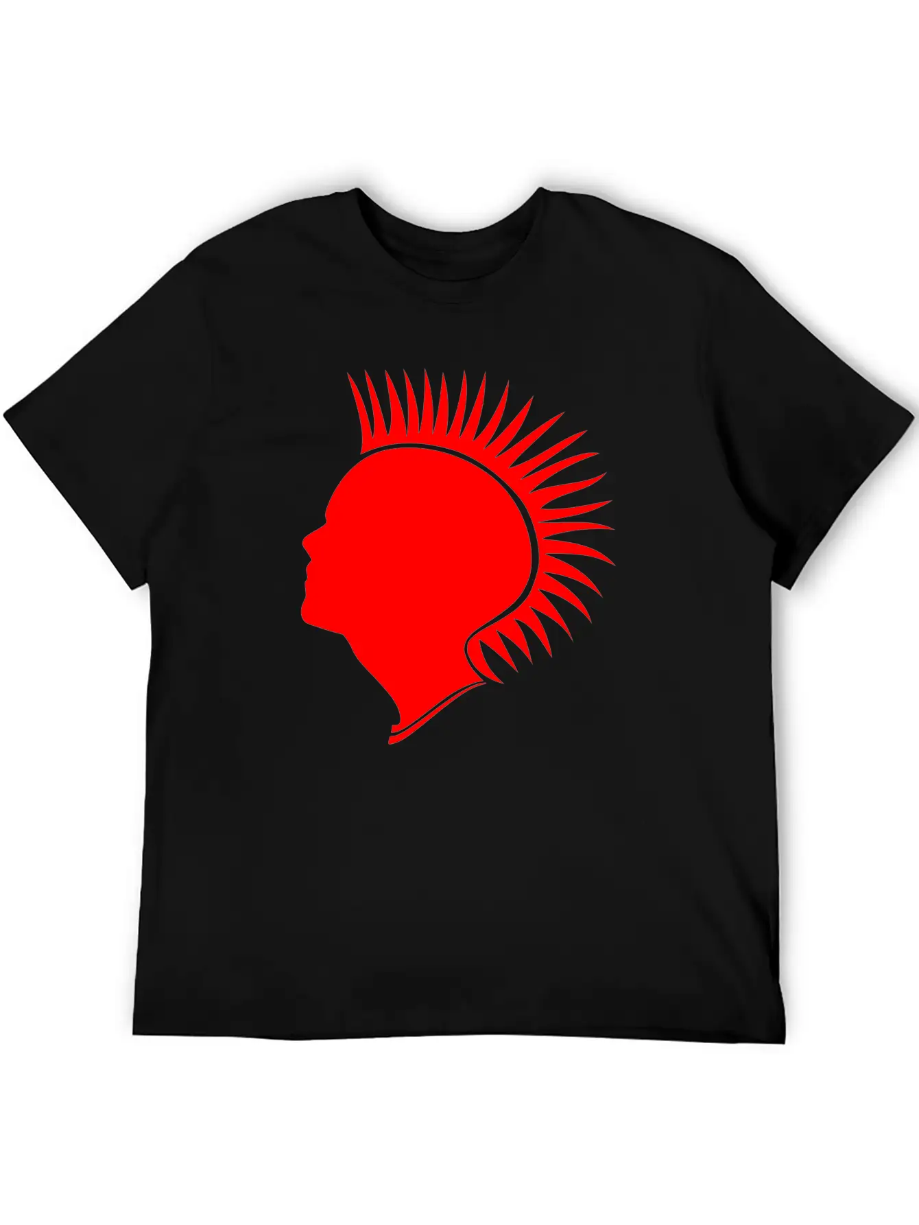 Punk Head - Red Unisex Casual T-Shirt – Clean Design For Daily Comfort