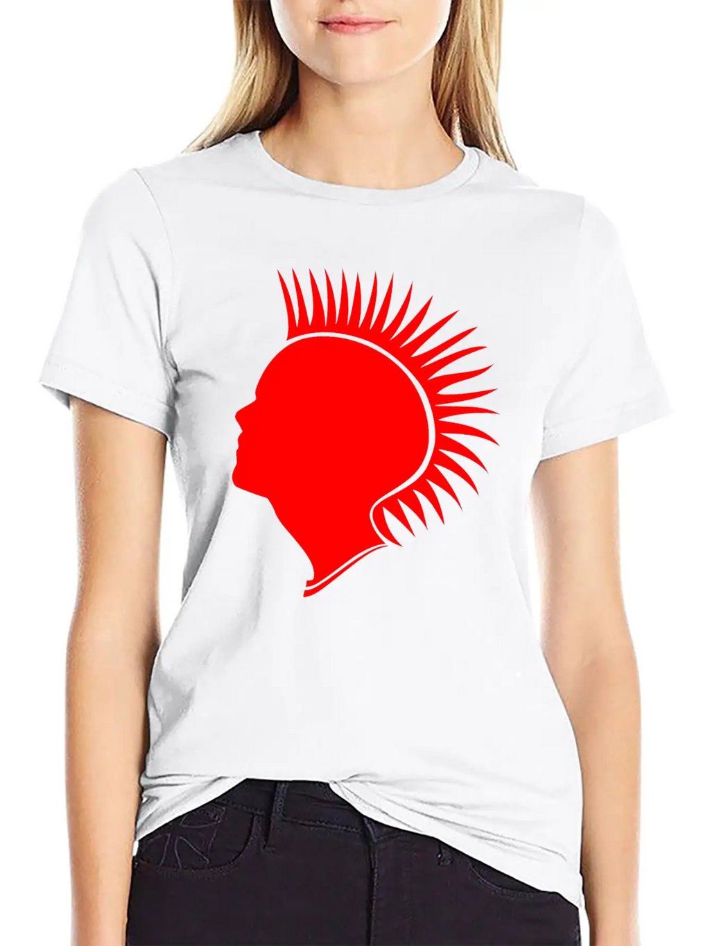 Punk Head - Red Unisex Casual T-Shirt – Clean Design For Daily Comfort
