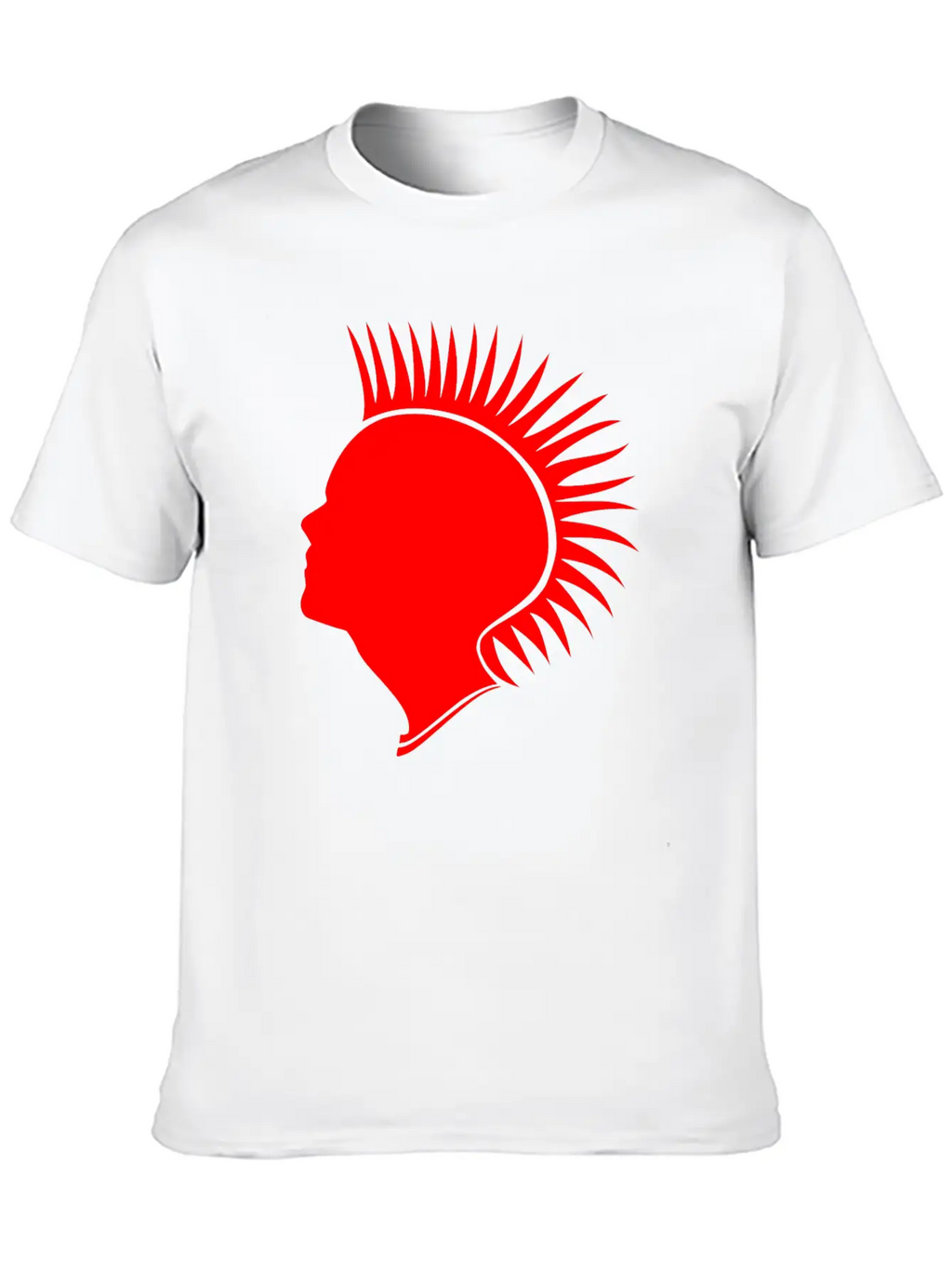 Punk Head - Red Unisex Casual T-Shirt – Clean Design For Daily Comfort