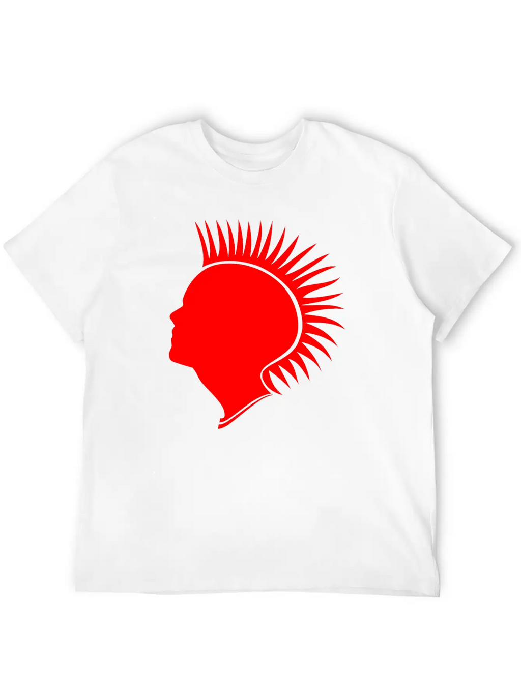 Punk Head - Red Unisex Casual T-Shirt – Clean Design For Daily Comfort