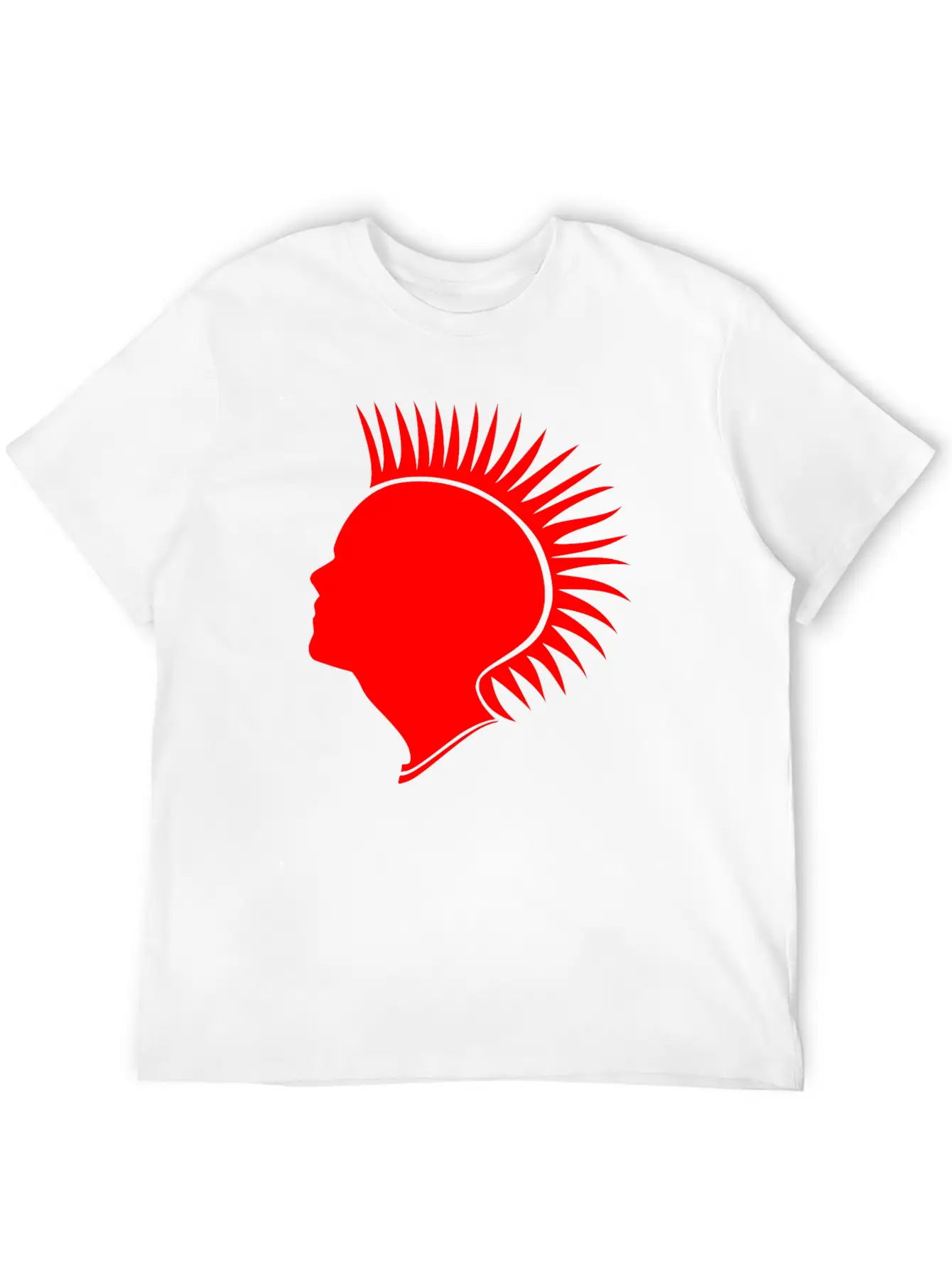 Punk Head - Red Unisex Casual T-Shirt – Clean Design For Daily Comfort