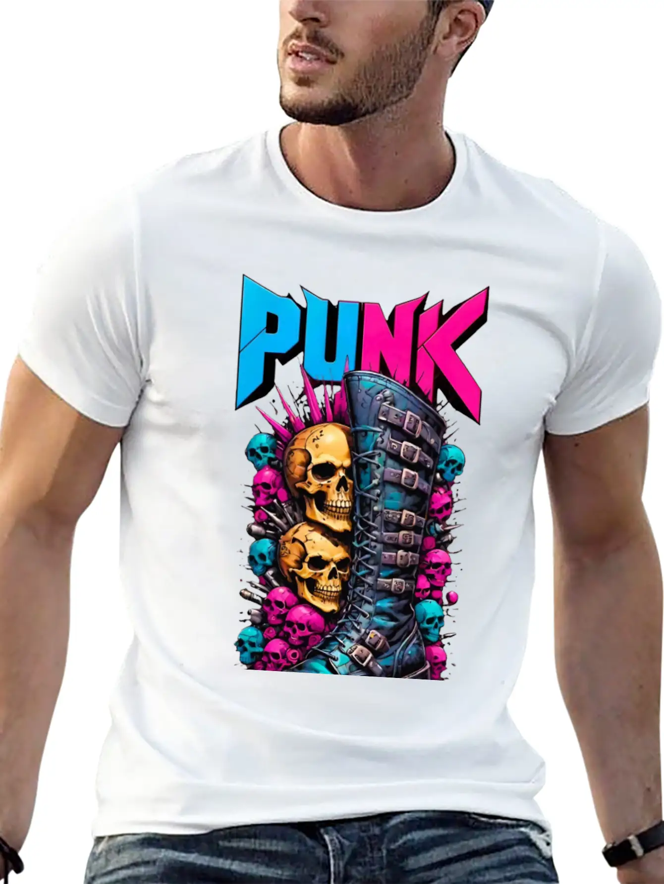 PUNK Modern Fit Casual T-Shirt – Clean And Versatile Design