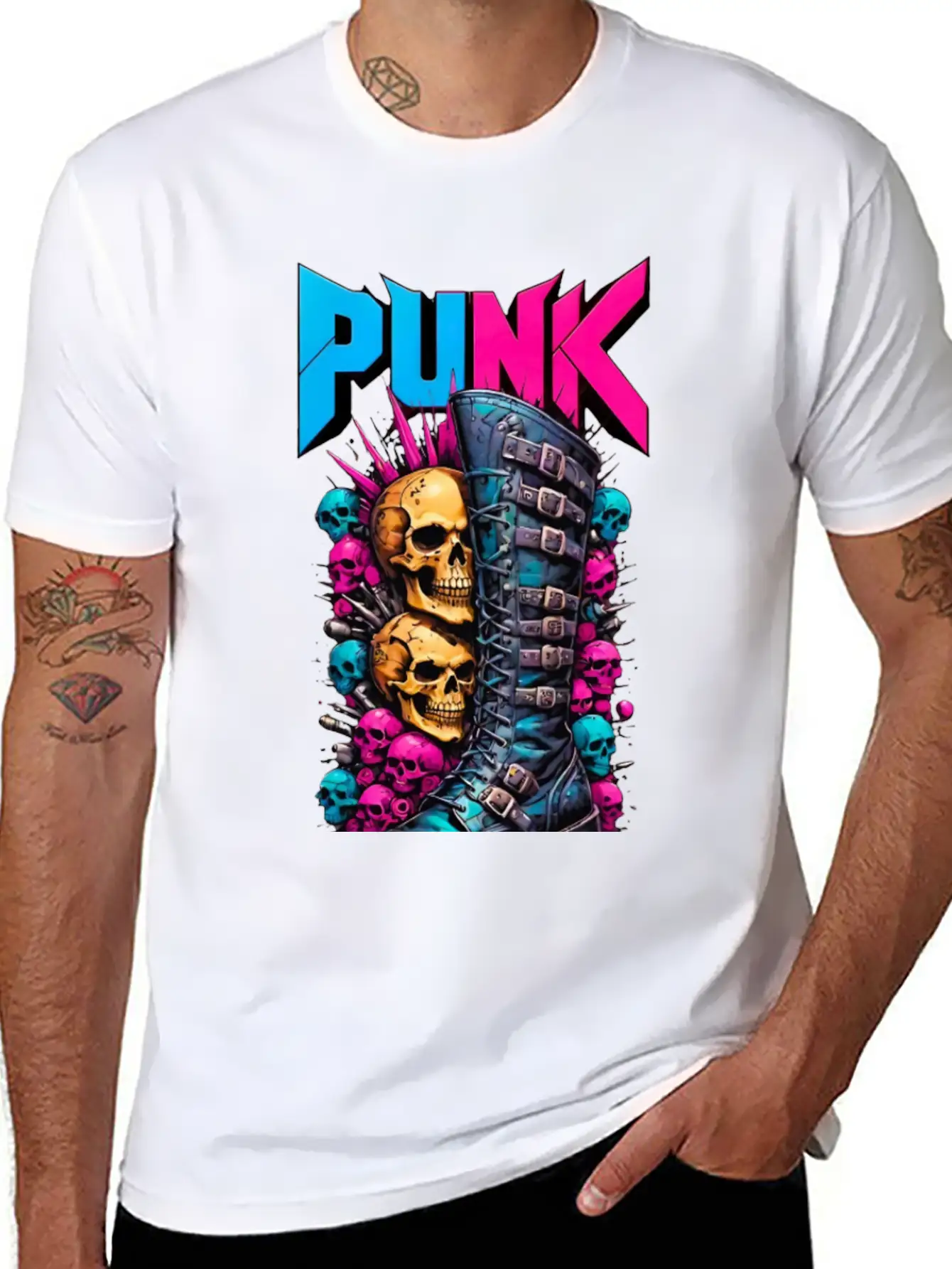 PUNK Modern Fit Casual T-Shirt – Clean And Versatile Design