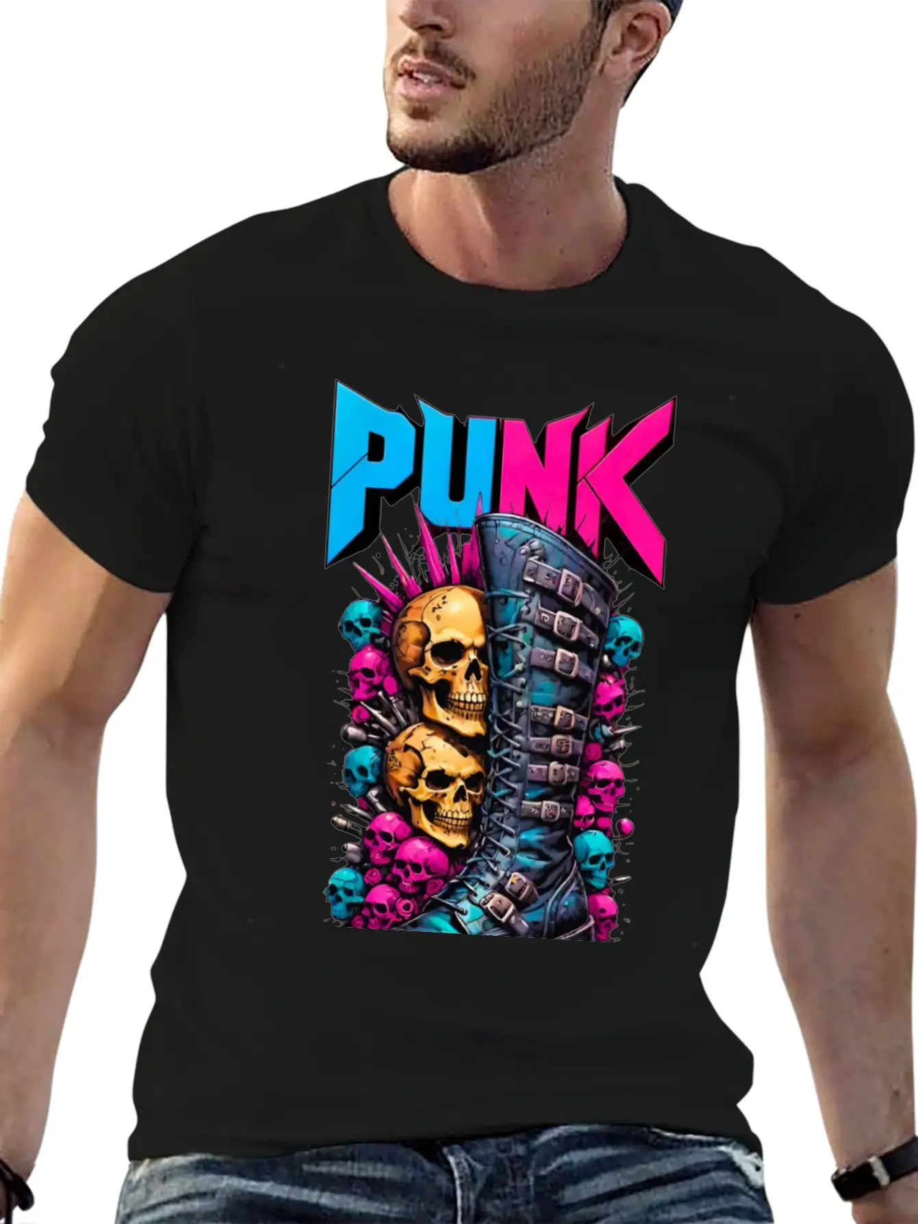 PUNK Modern Fit Casual T-Shirt – Clean And Versatile Design
