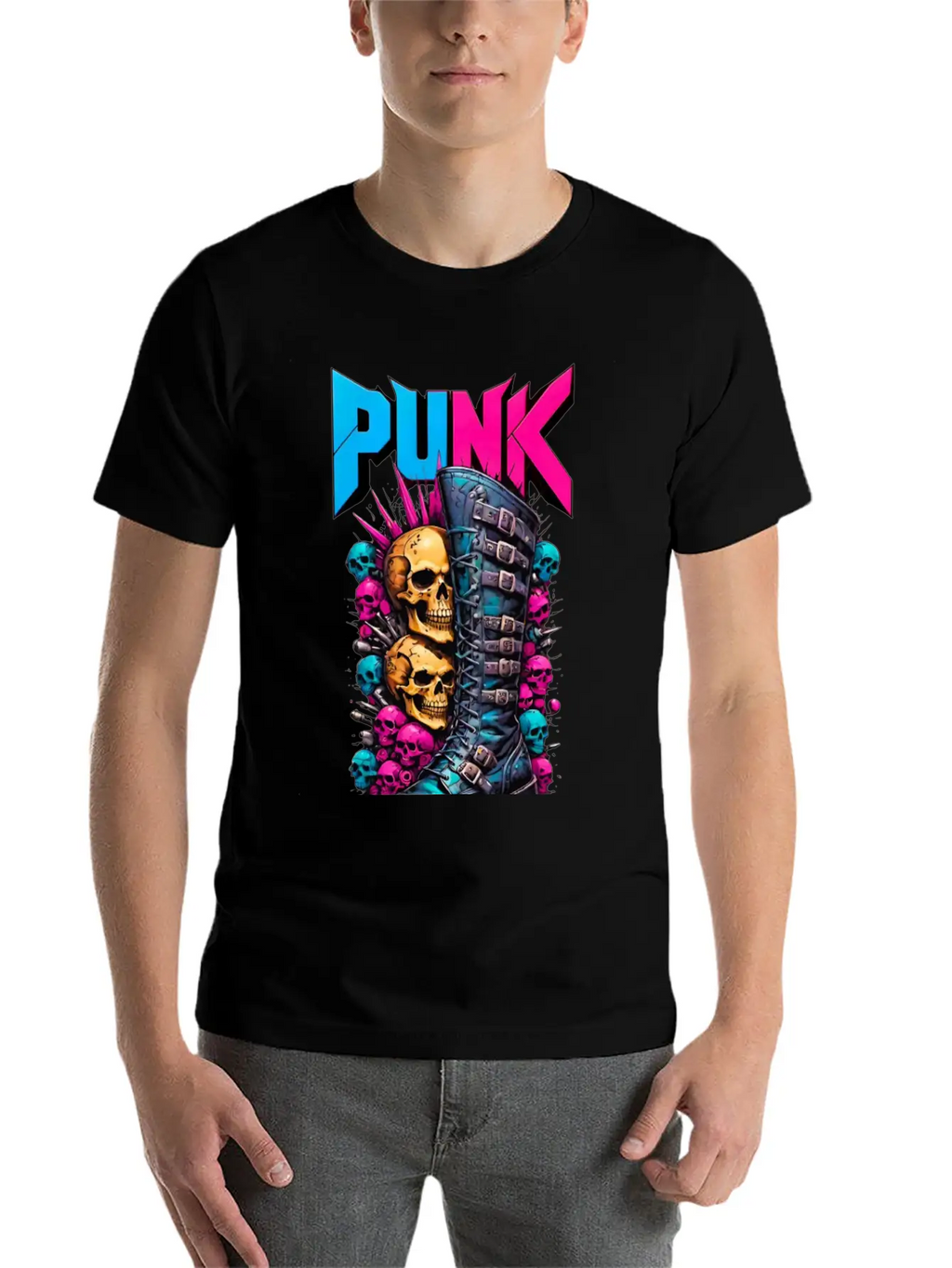 PUNK Modern Fit Casual T-Shirt – Clean And Versatile Design