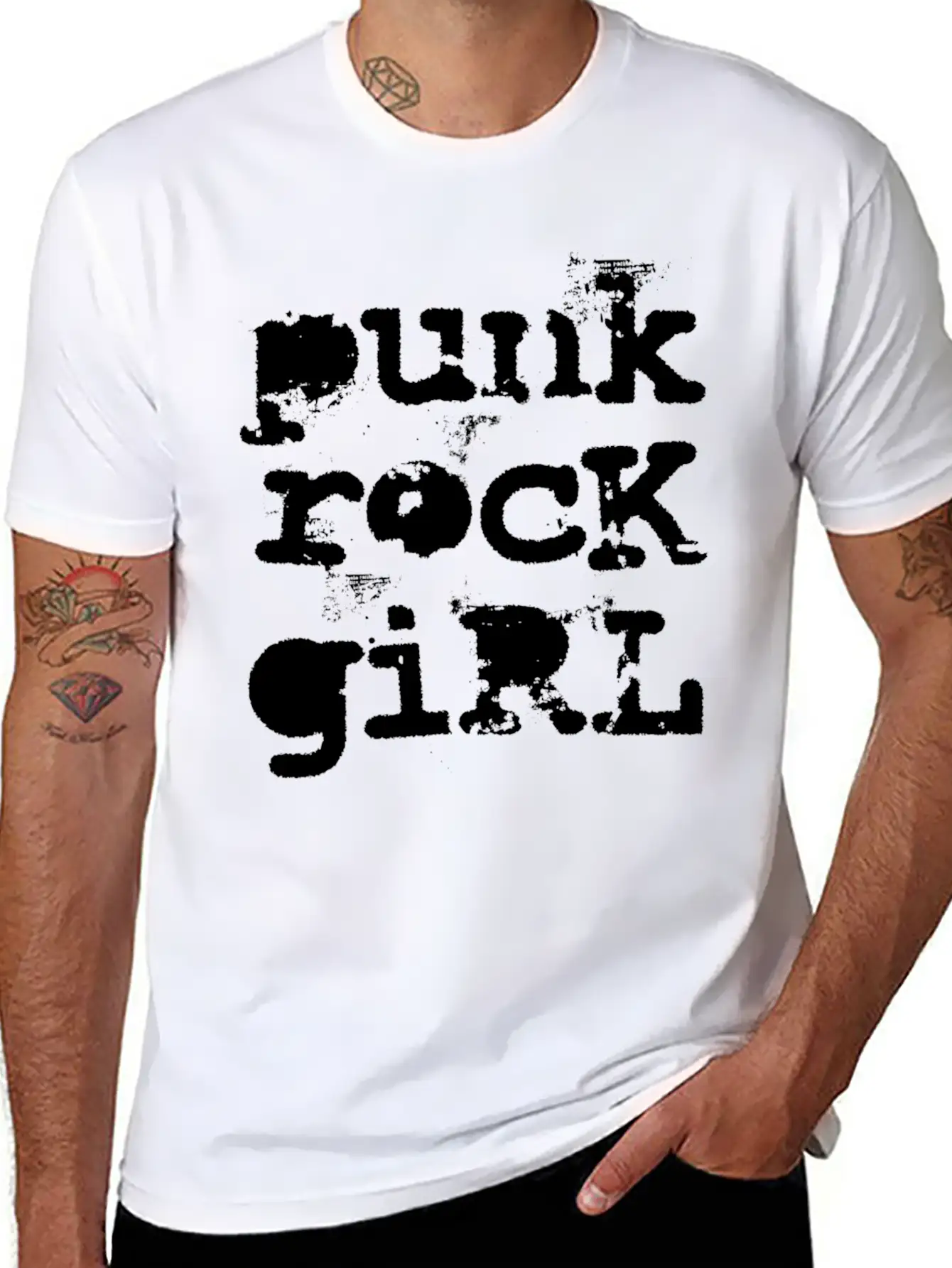 Punk Rock Girl Breathable Soft Cotton T-Shirt – Timeless Casual Look