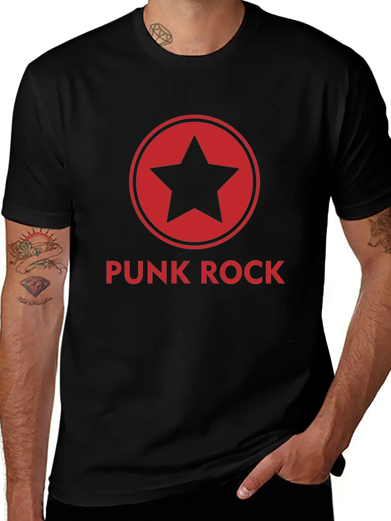 Punk Rock Shirt Star Punk Anarchy Classic Cotton Tee – Unisex Comfort For Any Season