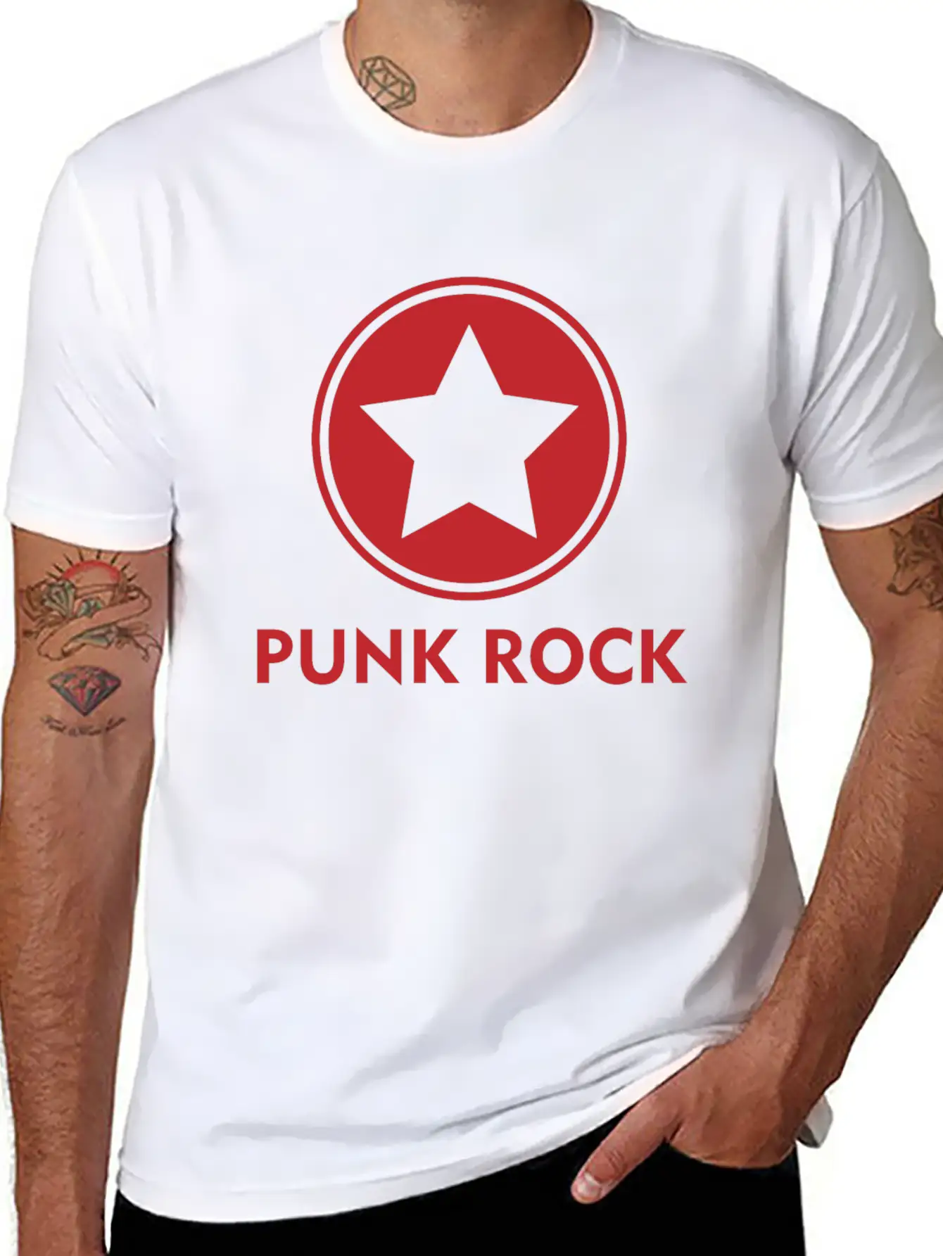 Punk Rock Shirt Star Punk Anarchy Classic Cotton Tee – Unisex Comfort For Any Season