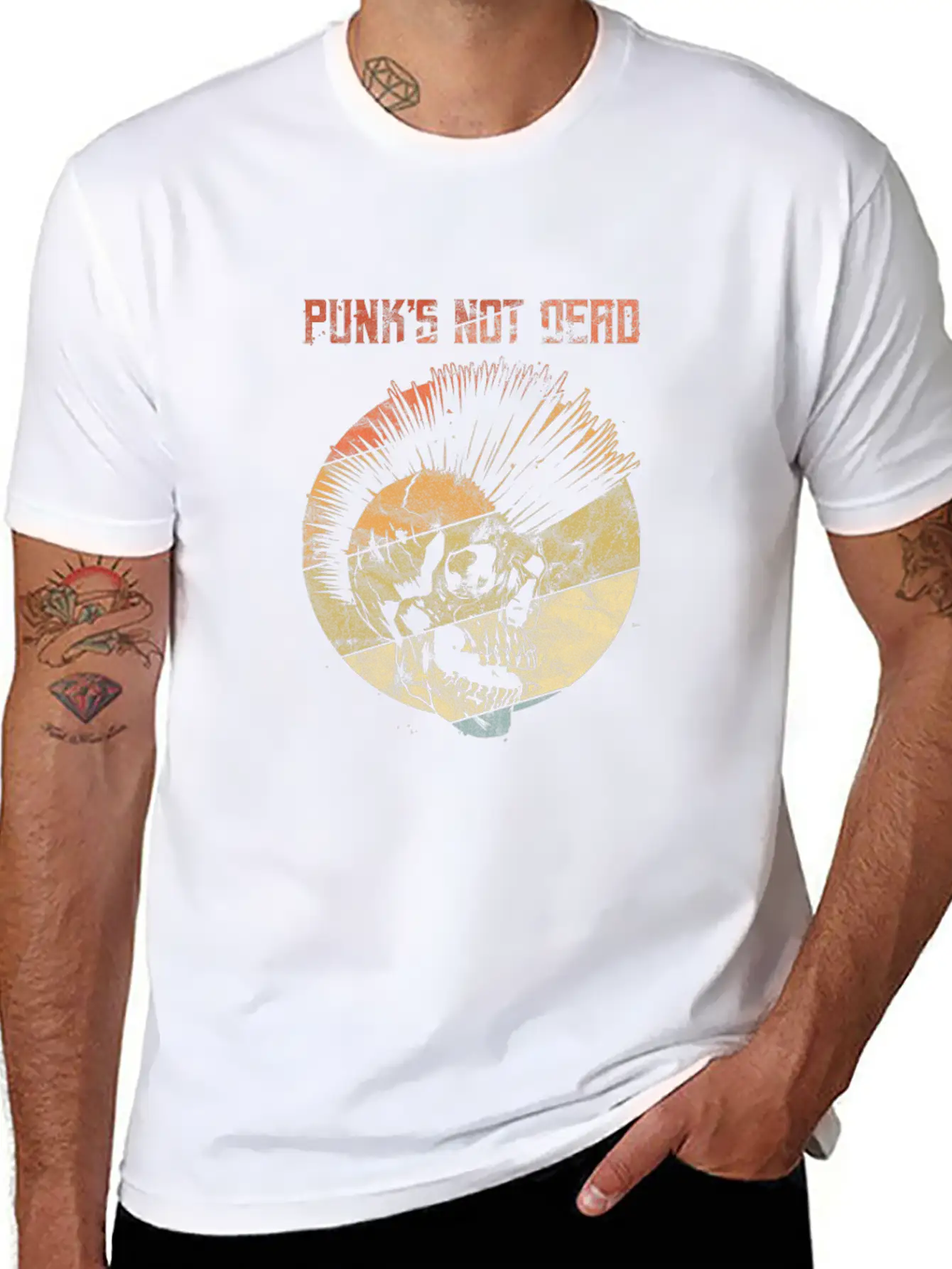 Punk's Not Dead Punk Rock Punker Stylish Everyday T-Shirt – Unisex Basic Cotton Tee