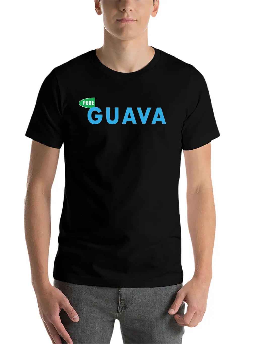 Pure Guava CD Logo Basic Graphic T-Shirt – Daily Comfort In Soft Cotton