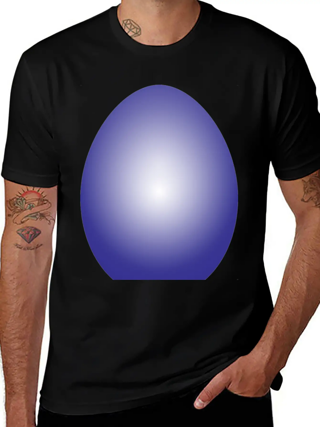 Purple Easter Egg Breathable Soft Cotton T-Shirt – Timeless Casual Look