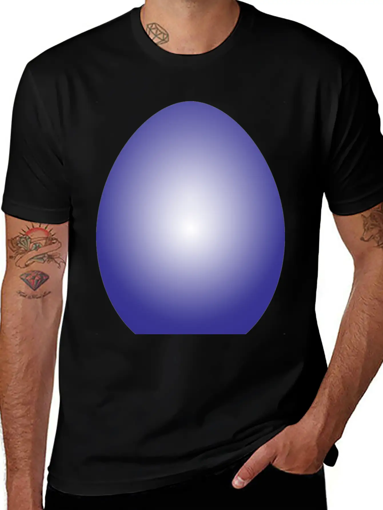 Purple Easter Egg Breathable Soft Cotton T-Shirt – Timeless Casual Look