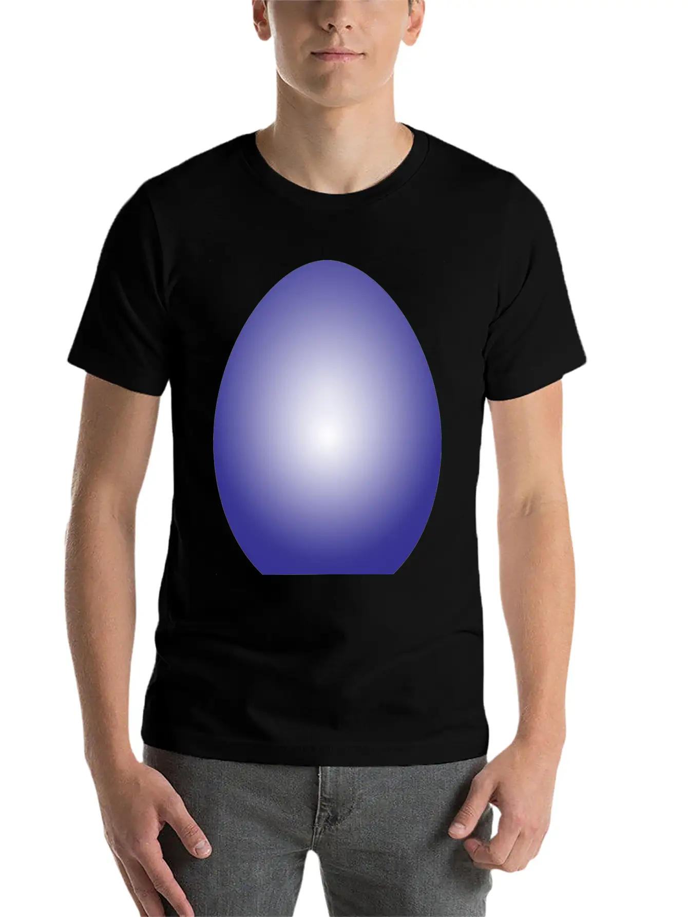 Purple Easter Egg Breathable Soft Cotton T-Shirt – Timeless Casual Look