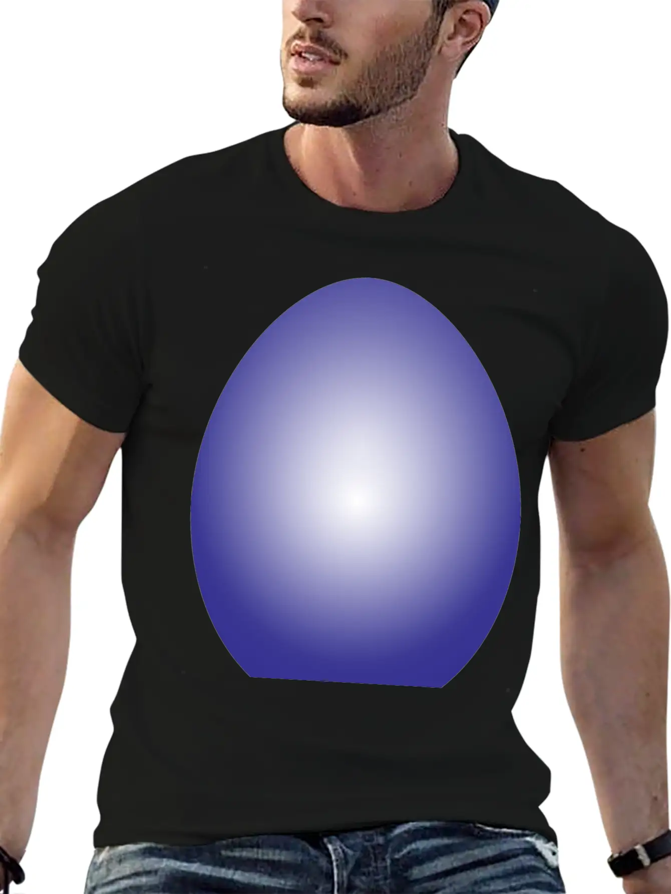 Purple Easter Egg Breathable Soft Cotton T-Shirt – Timeless Casual Look
