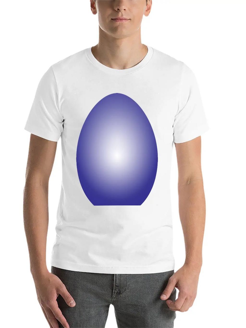 Purple Easter Egg Breathable Soft Cotton T-Shirt – Timeless Casual Look