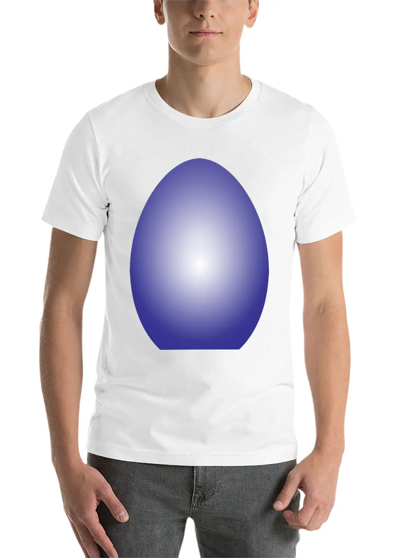 Purple Easter Egg Breathable Soft Cotton T-Shirt – Timeless Casual Look