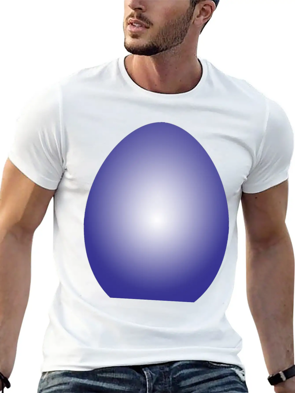Purple Easter Egg Breathable Soft Cotton T-Shirt – Timeless Casual Look